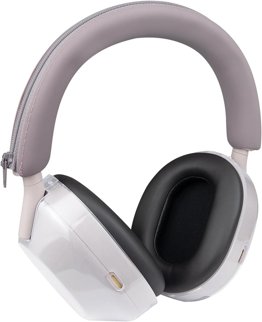 SOULWIT Protective Kit for Sony WH-1000XM5, Silicone Headband Cover + TPU Case Cover Protectors