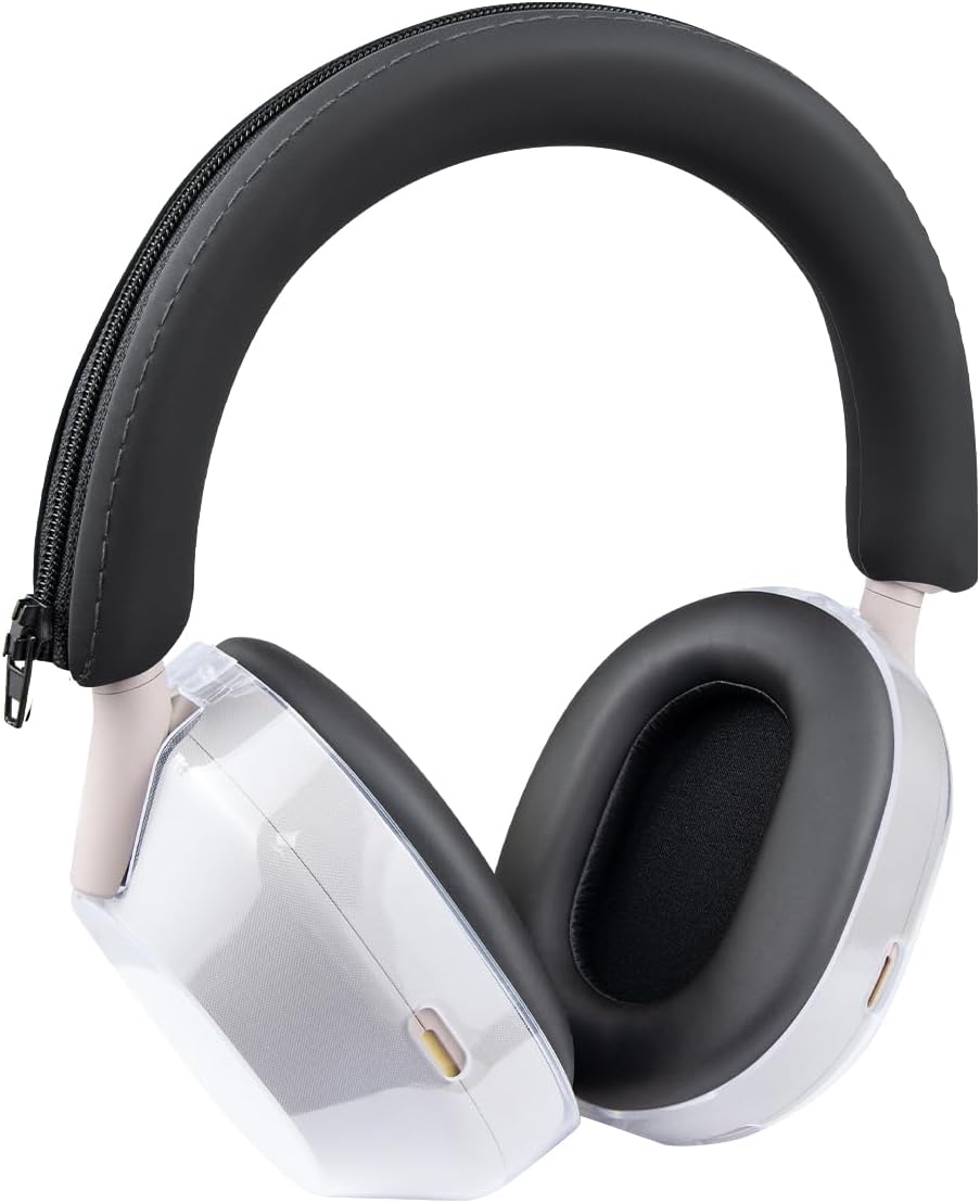 SOULWIT Protective Kit for Sony WH-1000XM5, Silicone Headband Cover + TPU Case Cover Protectors