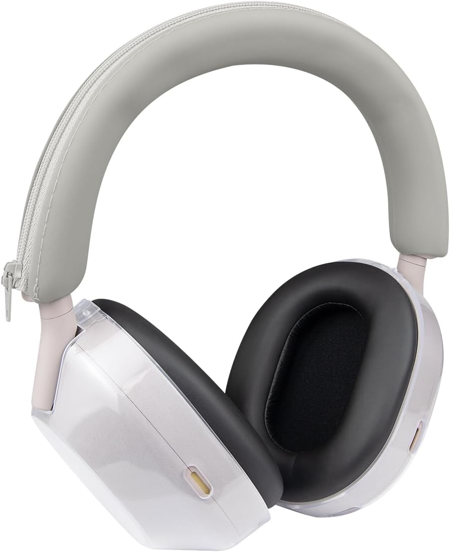 SOULWIT Protective Kit for Sony WH-1000XM5, Silicone Headband Cover + TPU Case Cover Protectors