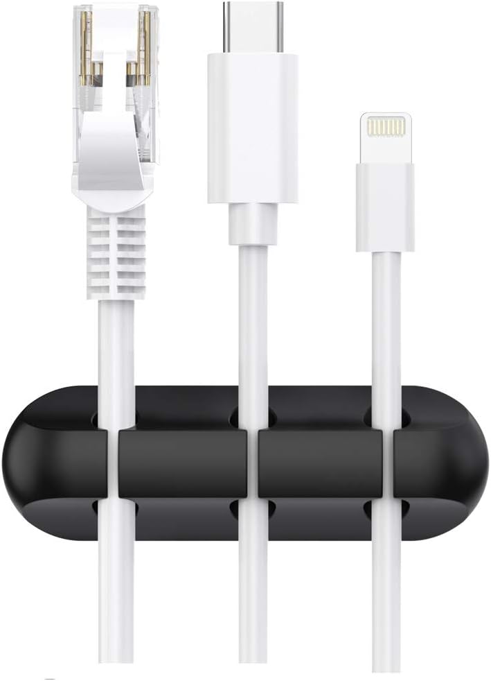 SOULWIT Cable Holder Clips, 3-Pack Cable Management Cord Organizer Clips Silicone Self Adhesive