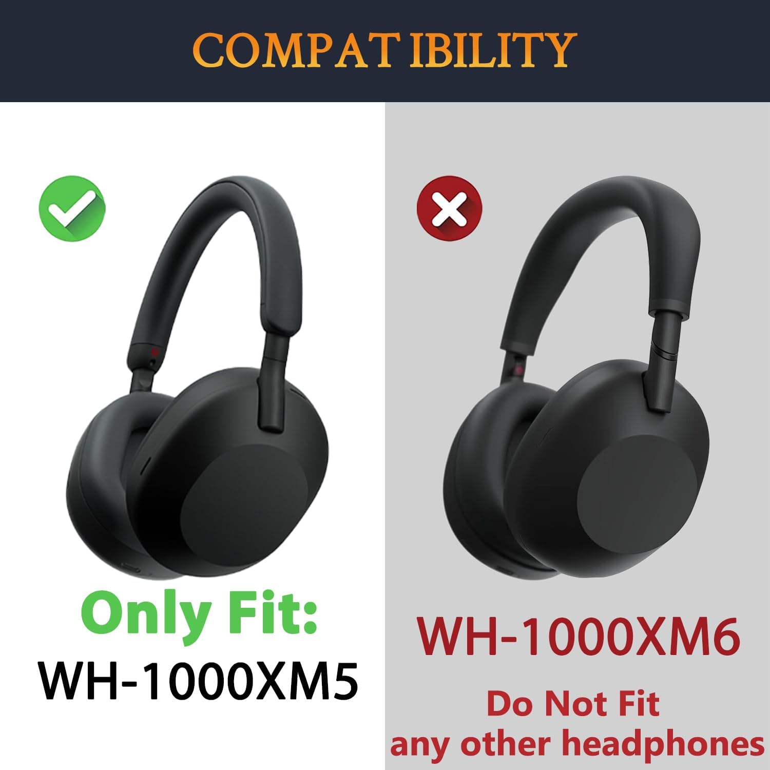 SOULWIT Earpads for Sony WH-1000XM5 - Cooling Gel
