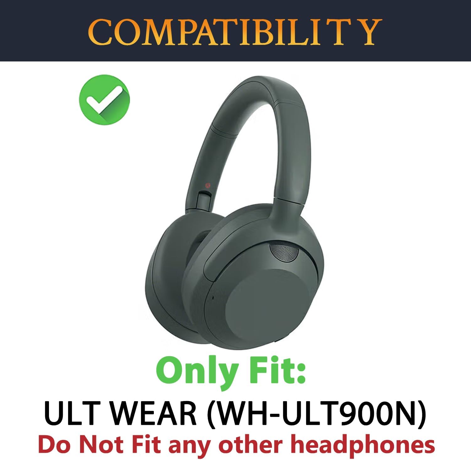 SOULWIT Headband Side Cover Slider for Sony ULT WEAR (Model: WH-ULT900N)