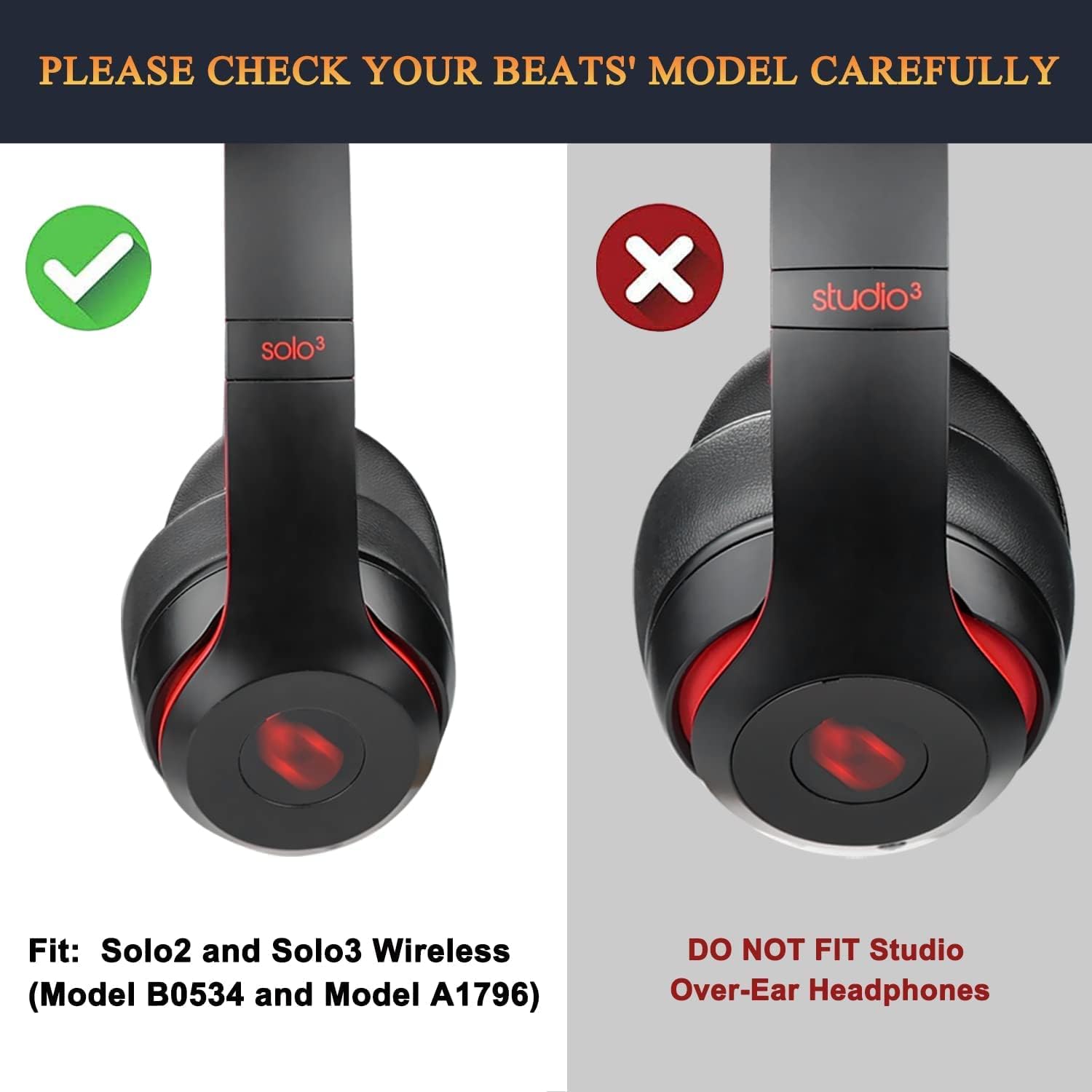 SoloWIT Earpads for Beats Solo 2 & Solo 3 - Protein Leather