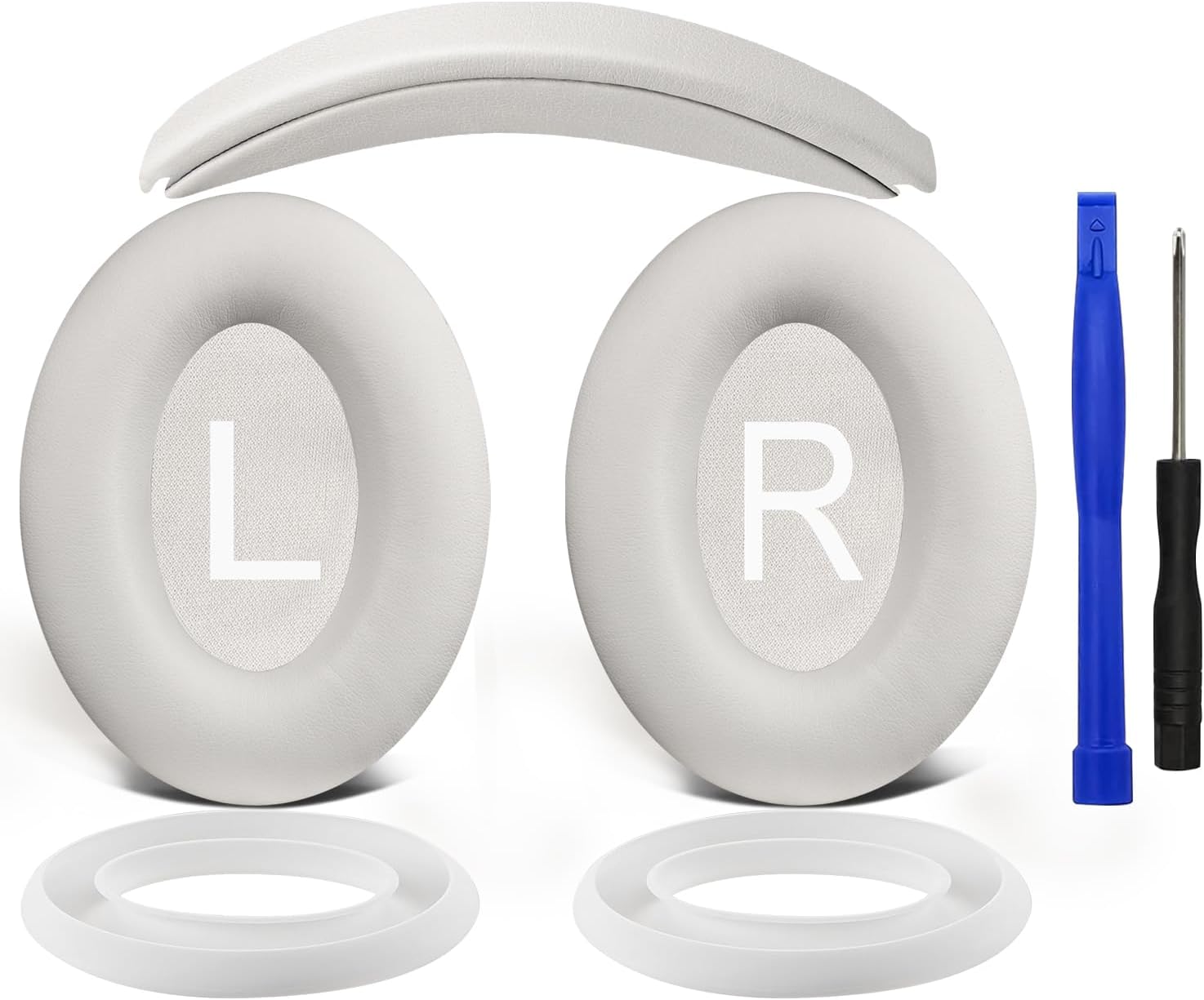 SOULWIT Replacement Kit for Bose QuietComfort 45 Series, Earpads + Headband + Earpads Cover