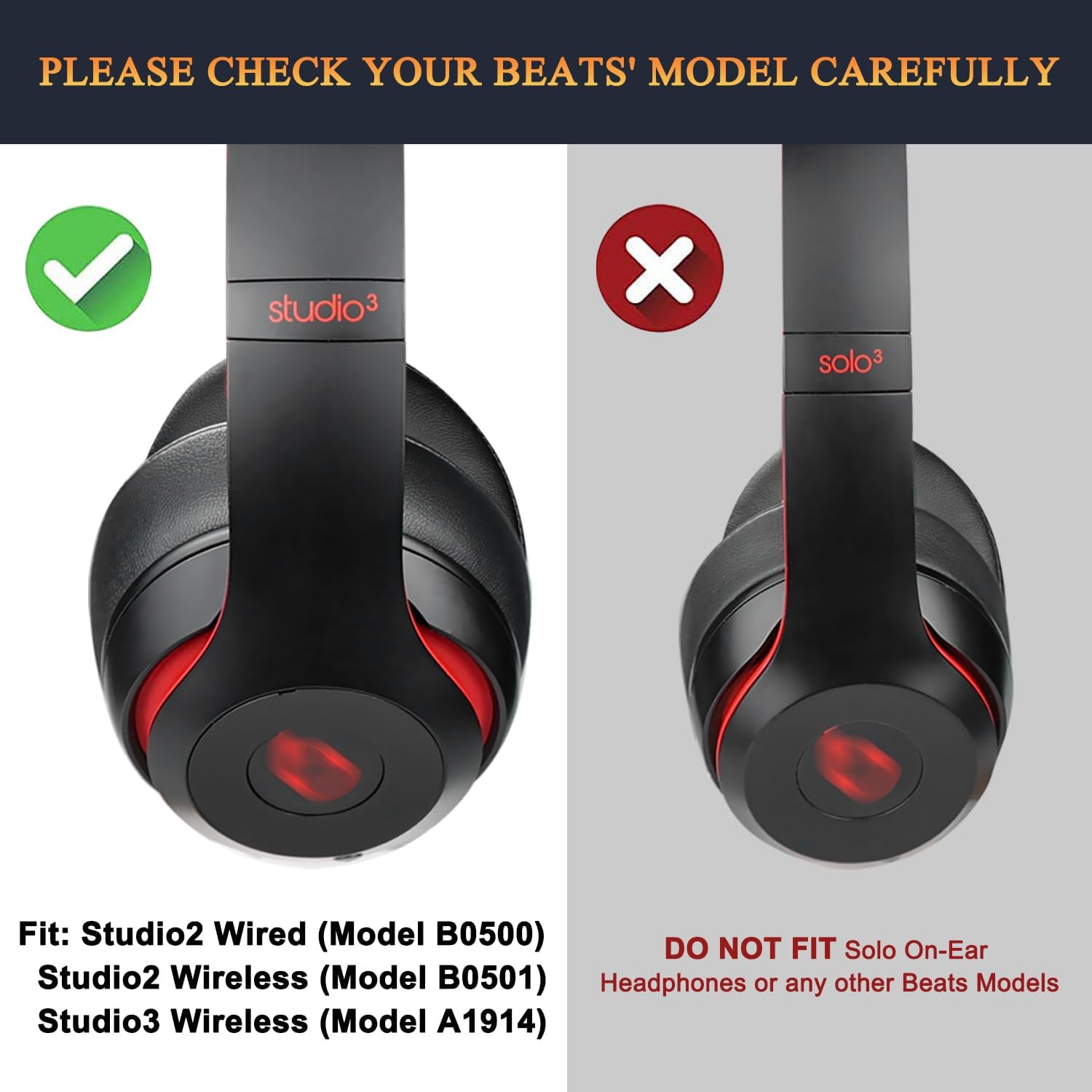 SoloWIT Earpads for Beats Studio 2 & Studio 3 - Cooling Gel