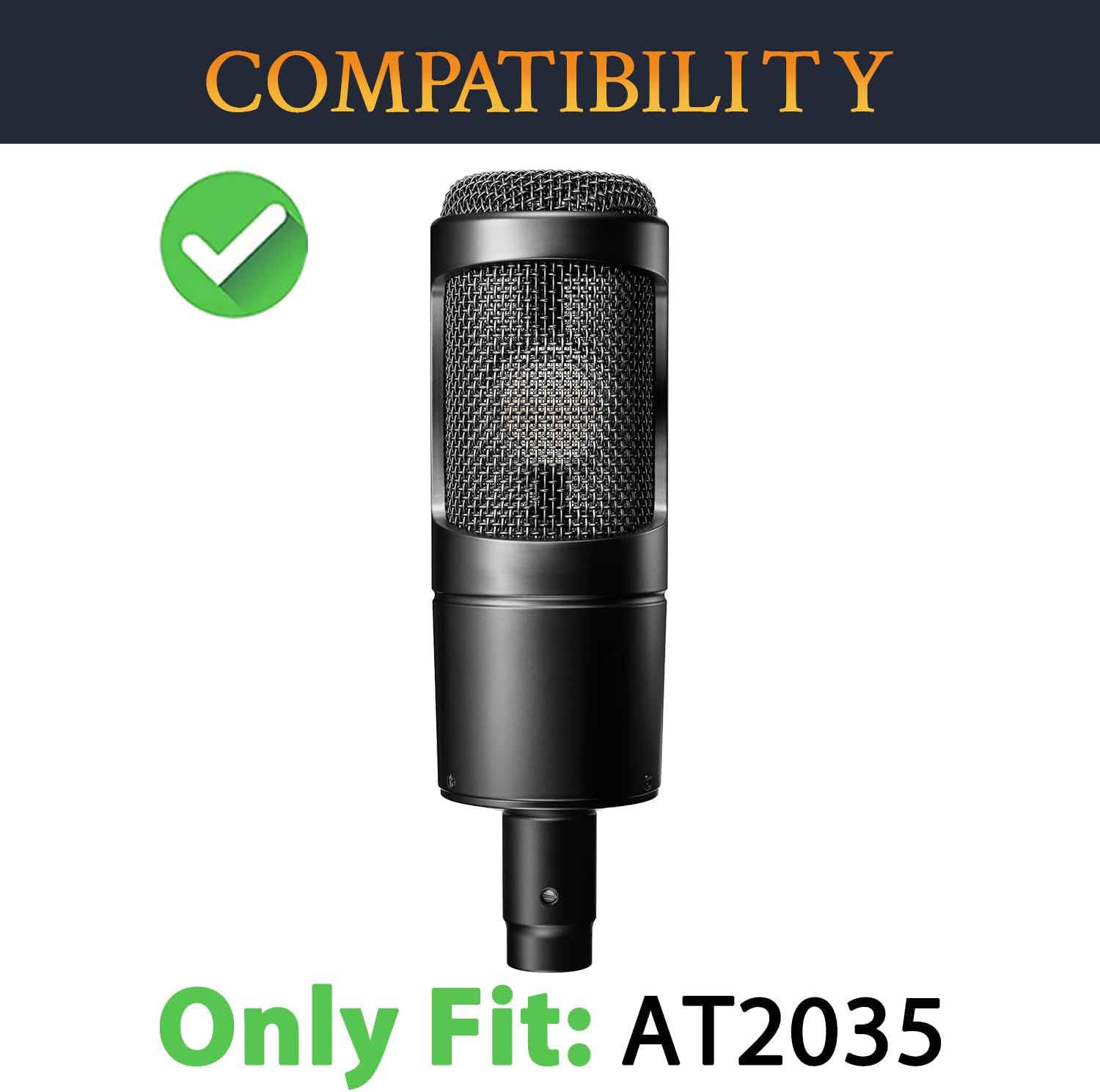 SOULWIT 2Pcs Microphones Pop Filter for Audio-Technica ATH-AT2035