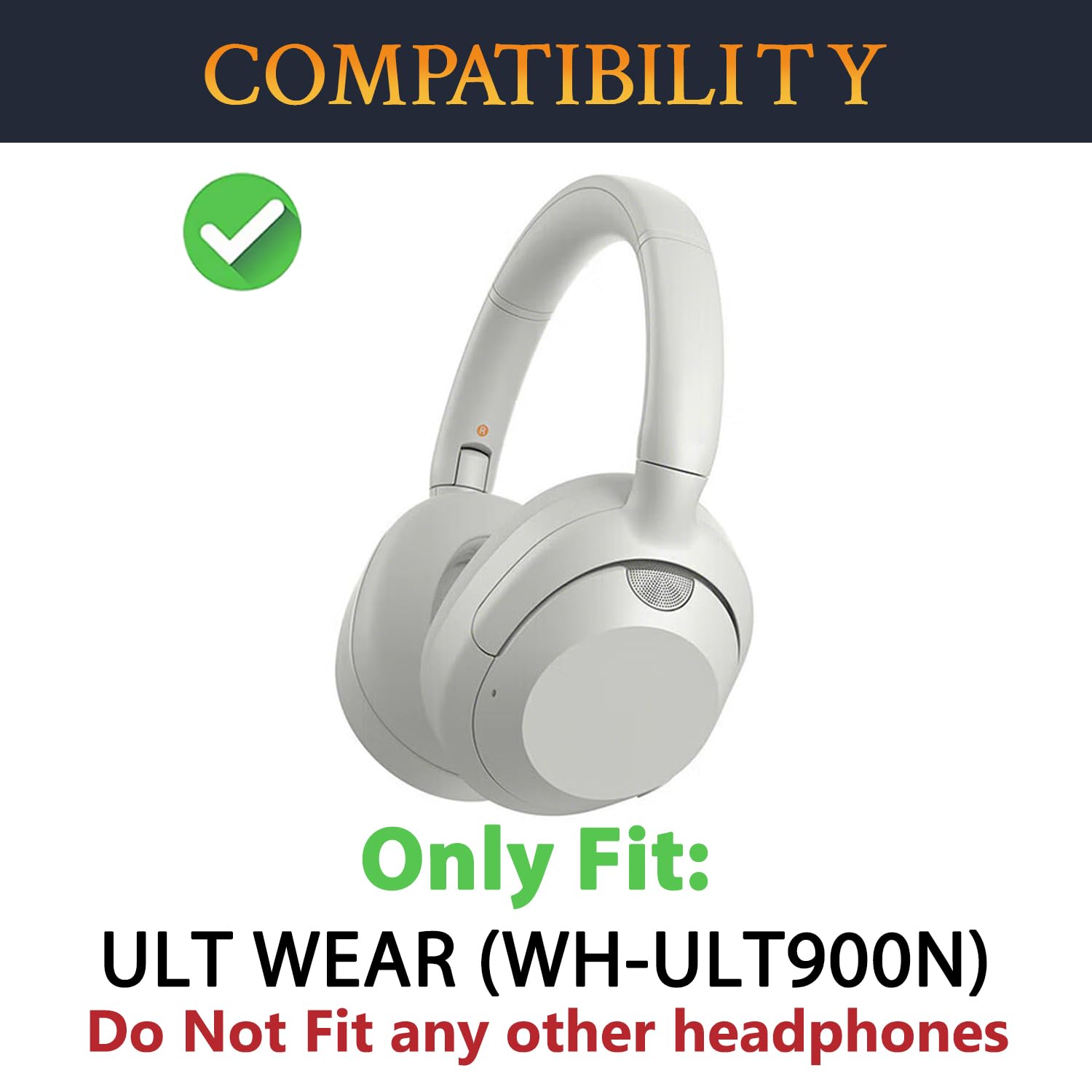 SOULWIT Headband Side Cover Slider for Sony ULT WEAR (Model: WH-ULT900N)