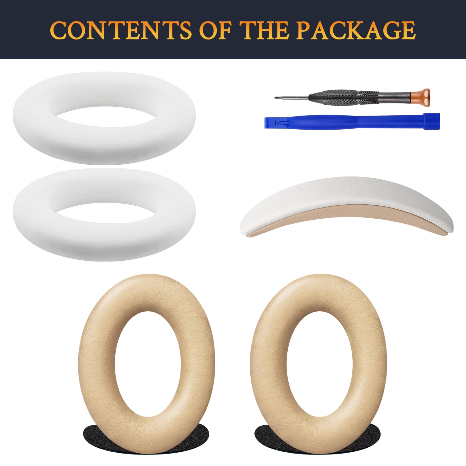 SOULWIT Replacement Kit for Bose QuietComfort 25, Earpads + Headband + Earpads Cover