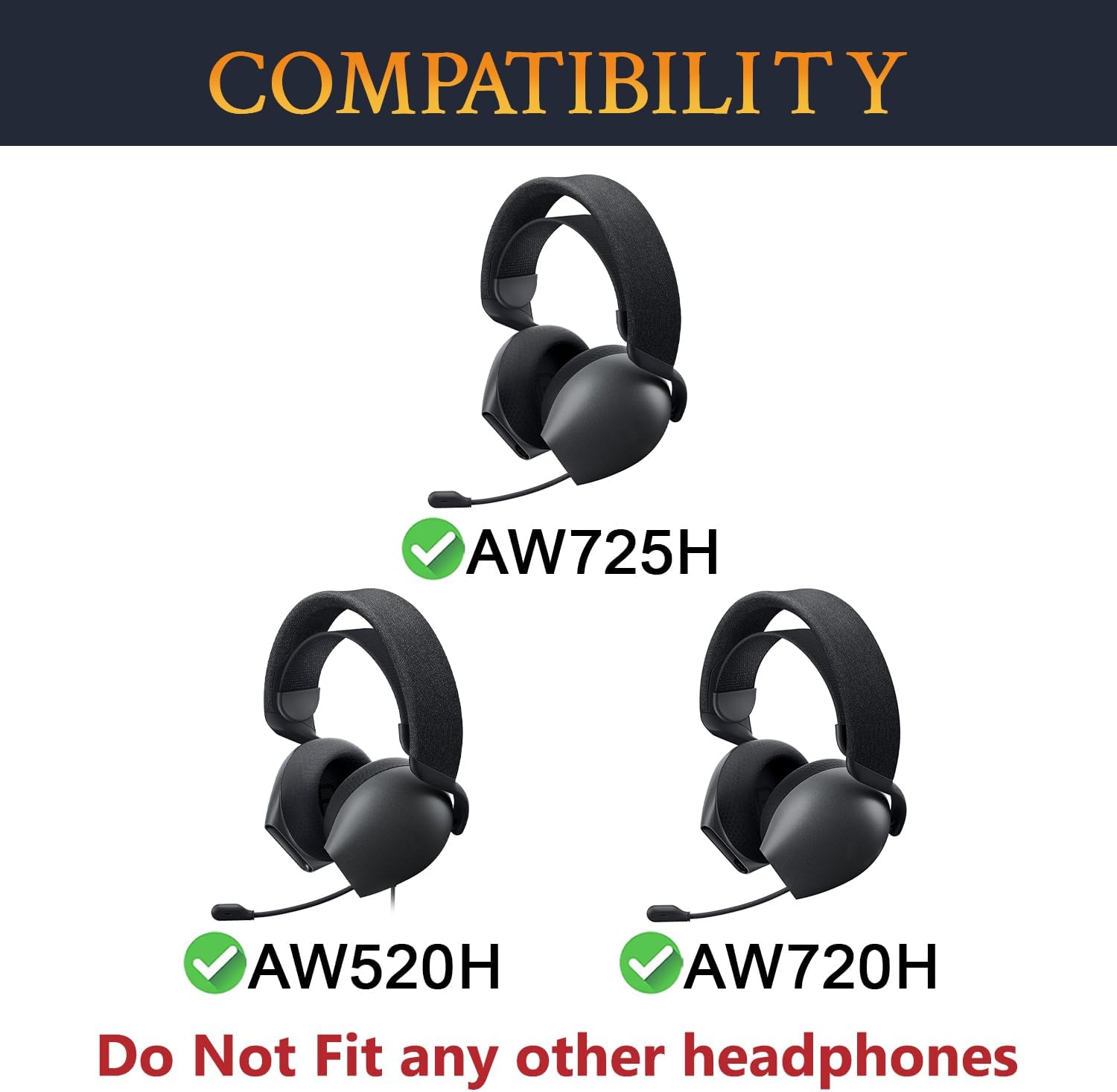 SOULWIT Headband for Alienware AW520H/AW720H/AW725H