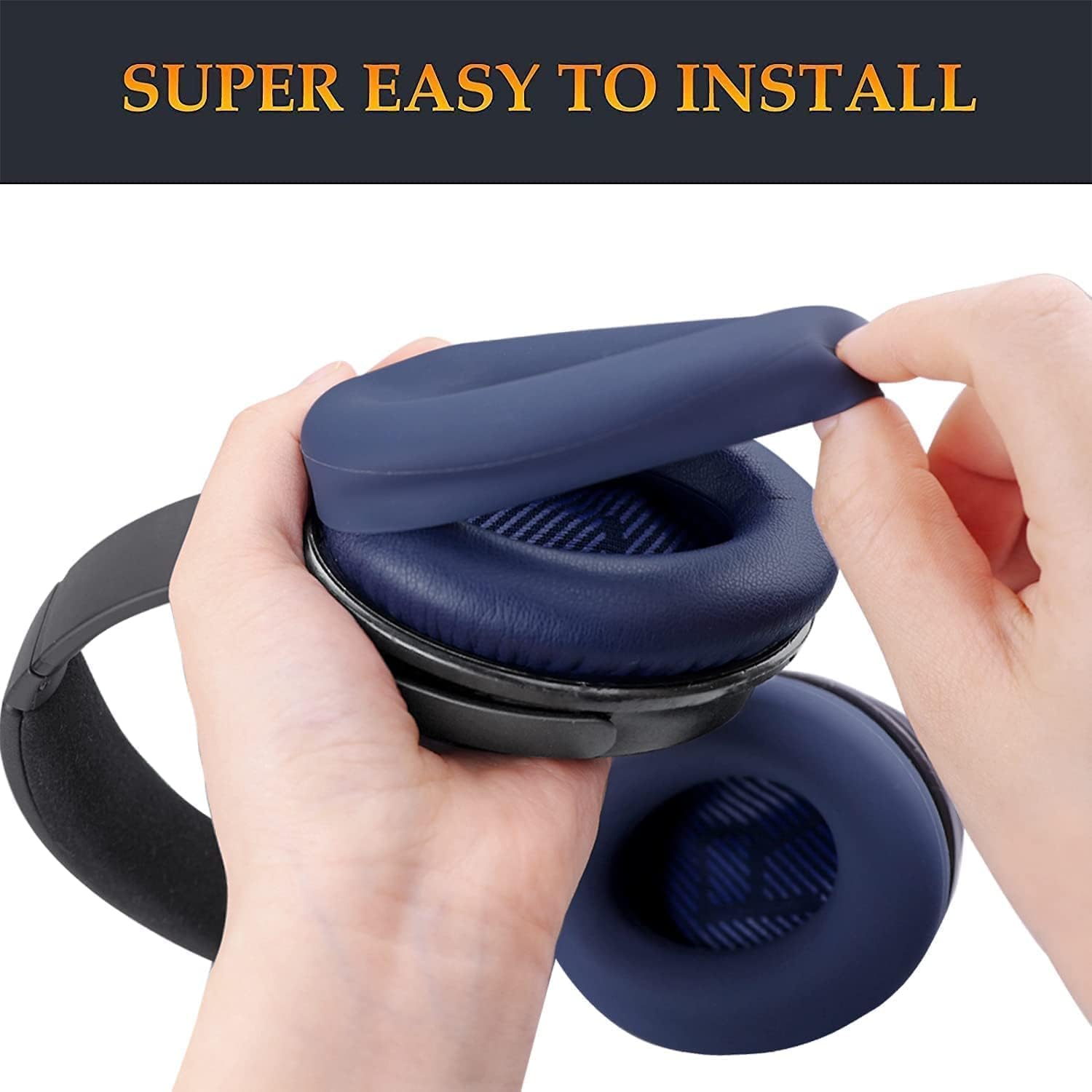 SOULWIT Replacement Kit for Bose QuietComfort 45 Series, Earpads + Headband + Earpads Cover