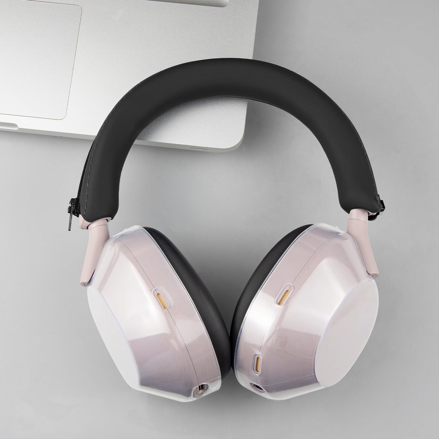 SOULWIT Protective Kit for Sony WH-1000XM5, Silicone Headband Cover + TPU Case Cover Protectors