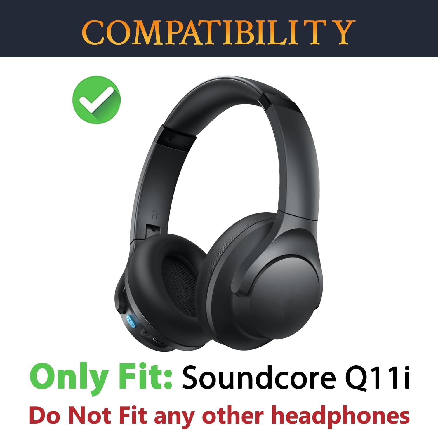 SOULWIT Earpads for Anker Soundcore Q11i - Protein Leather