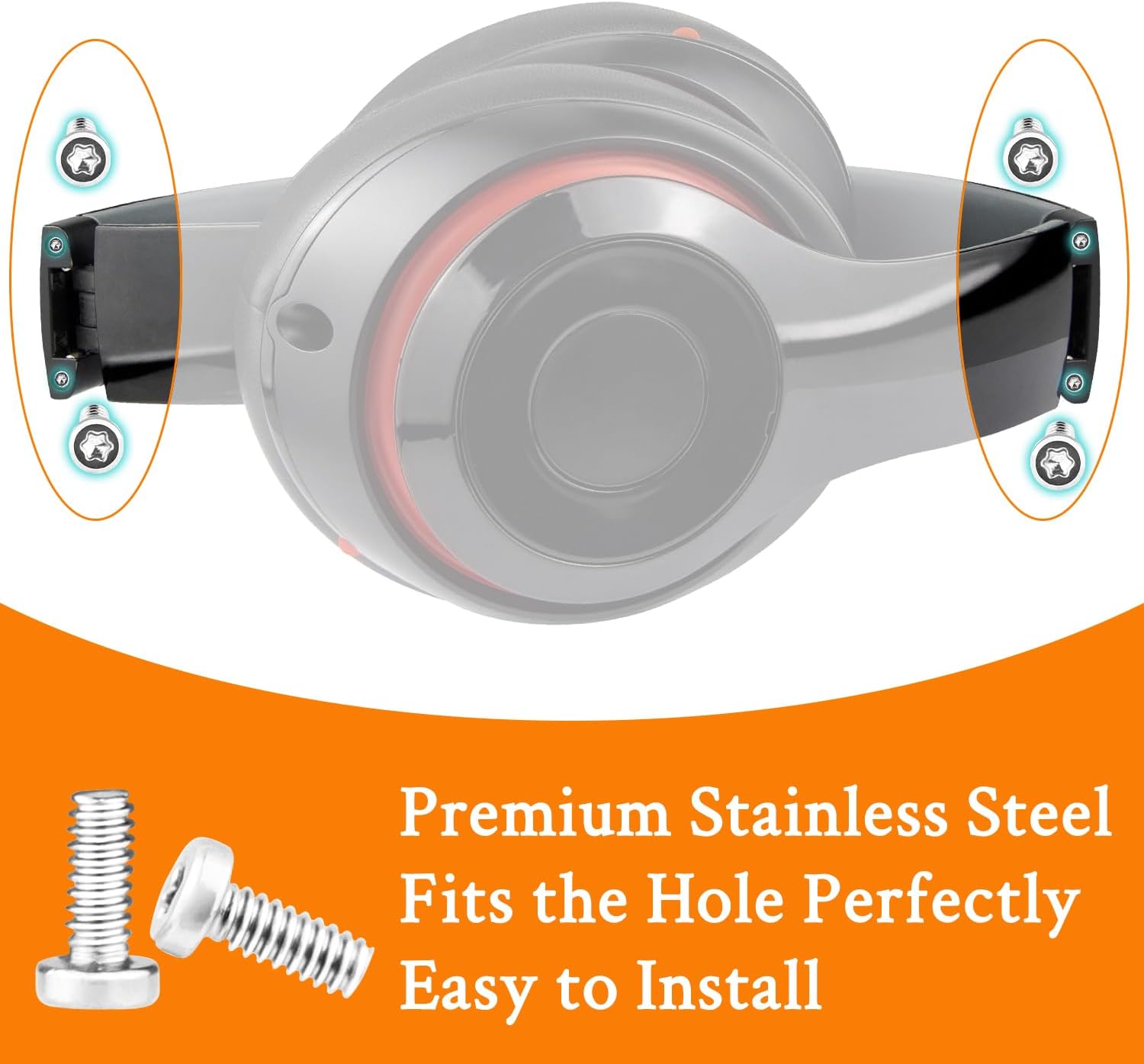 SOULWIT Headband Screws for Beats Studio 1.0, Studio 2, Studio 3, Studio Pro - 20Pcs