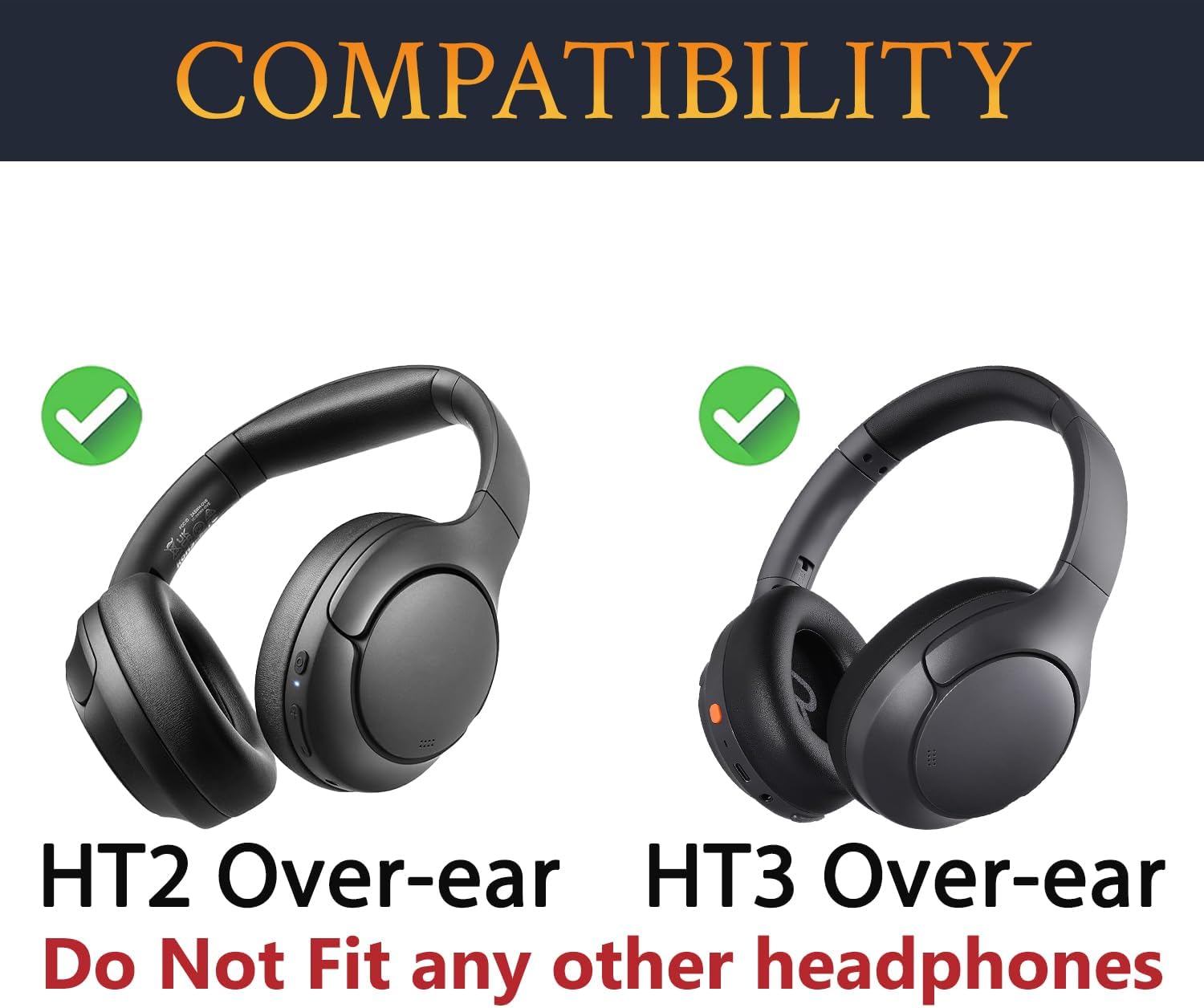 SOULWIT Earpads for TOZO HT2, HT3 - Protein Leather