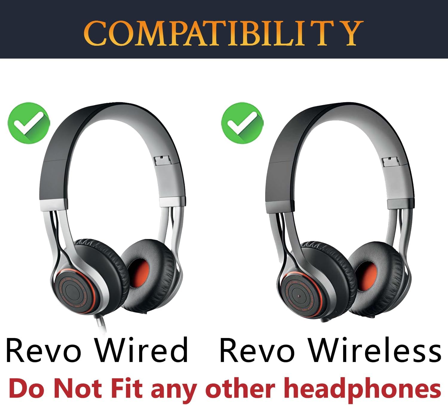 SOULWIT Earpads for Jabra Revo Wired/Wireless - Protein Leather