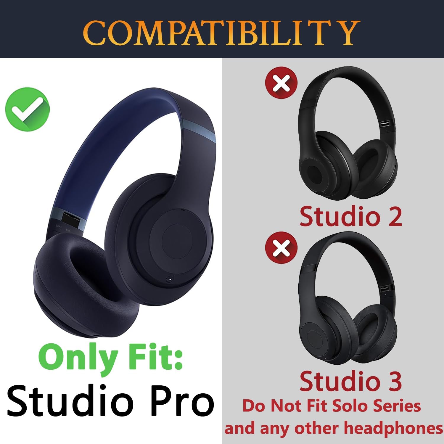 SOULWIT Earpads for Beats Studio Pro - Protein Leather