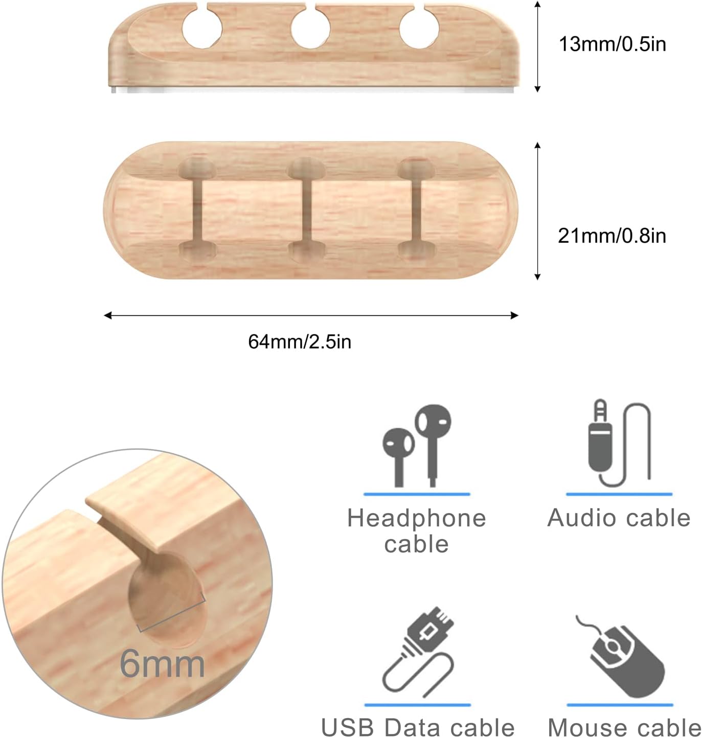 SOULWIT Cable Holder Clips, 3-Pack Cable Management Cord Organizer Clips Silicone Self Adhesive