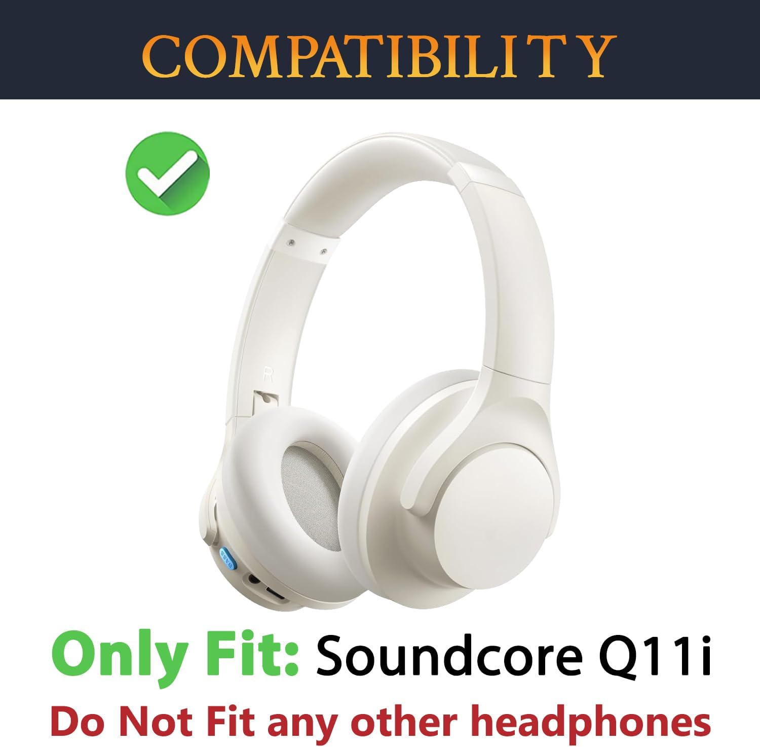 SOULWIT Earpads for Anker Soundcore Q11i - Protein Leather