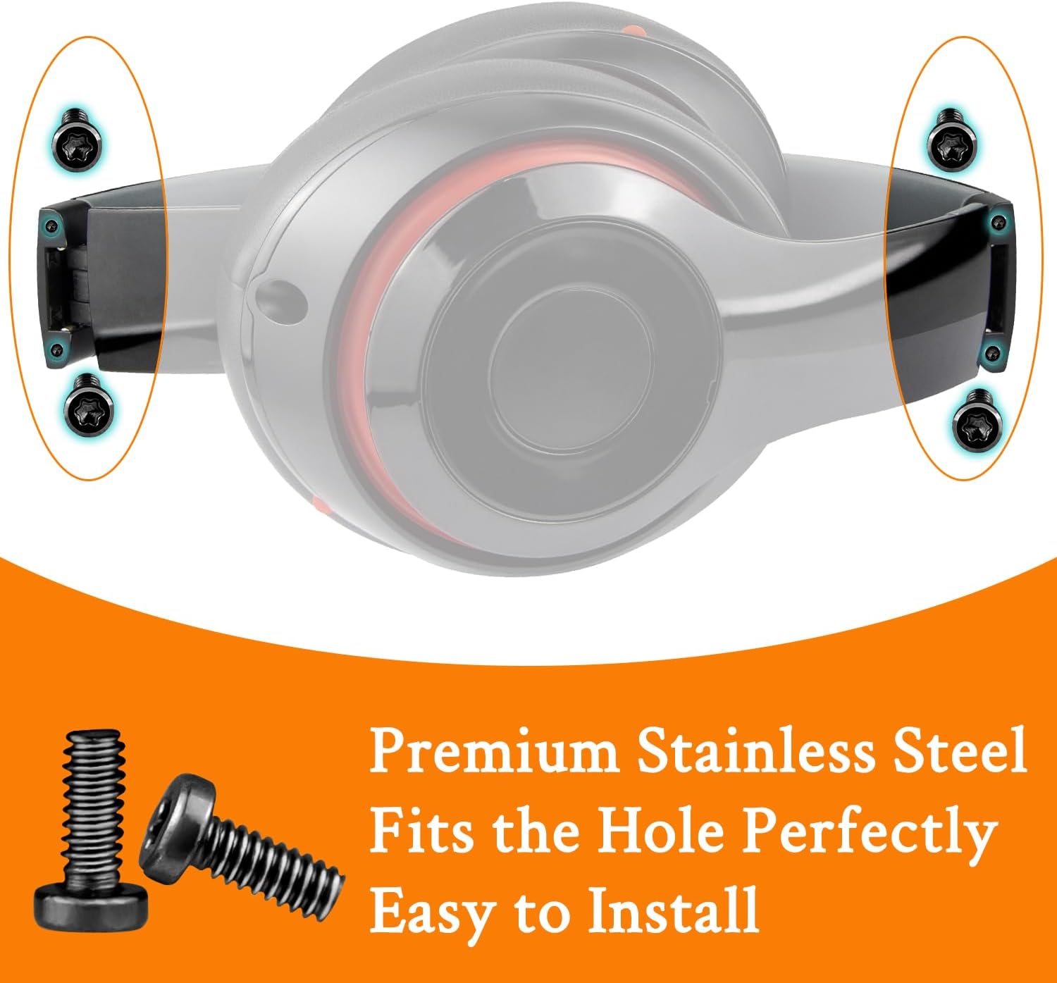 SOULWIT Headband Screws for Beats Studio 1.0, Studio 2, Studio 3, Studio Pro - 20Pcs