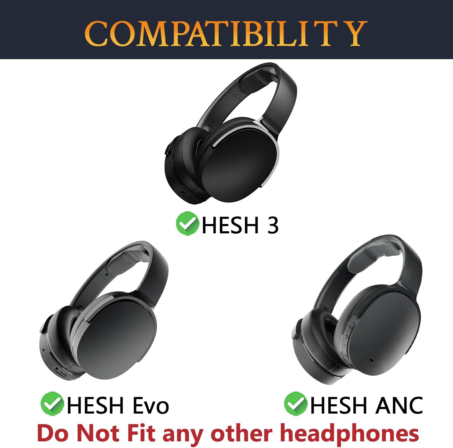 SOULWIT Headband Cover for Skullcandy Hesh 3/ANC/Evo Headphones