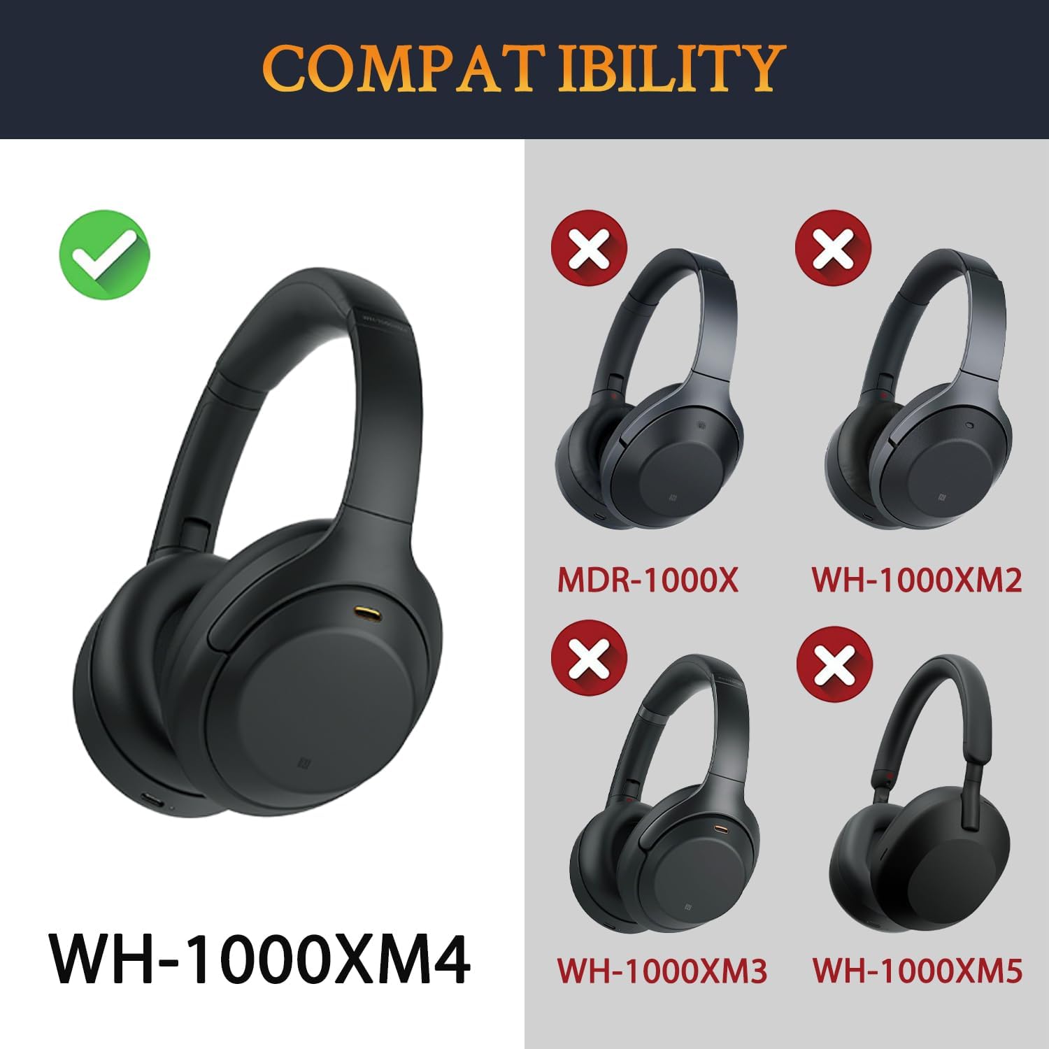 SOULWIT Earpads for Sony WH-1000XM4 - Lambskin