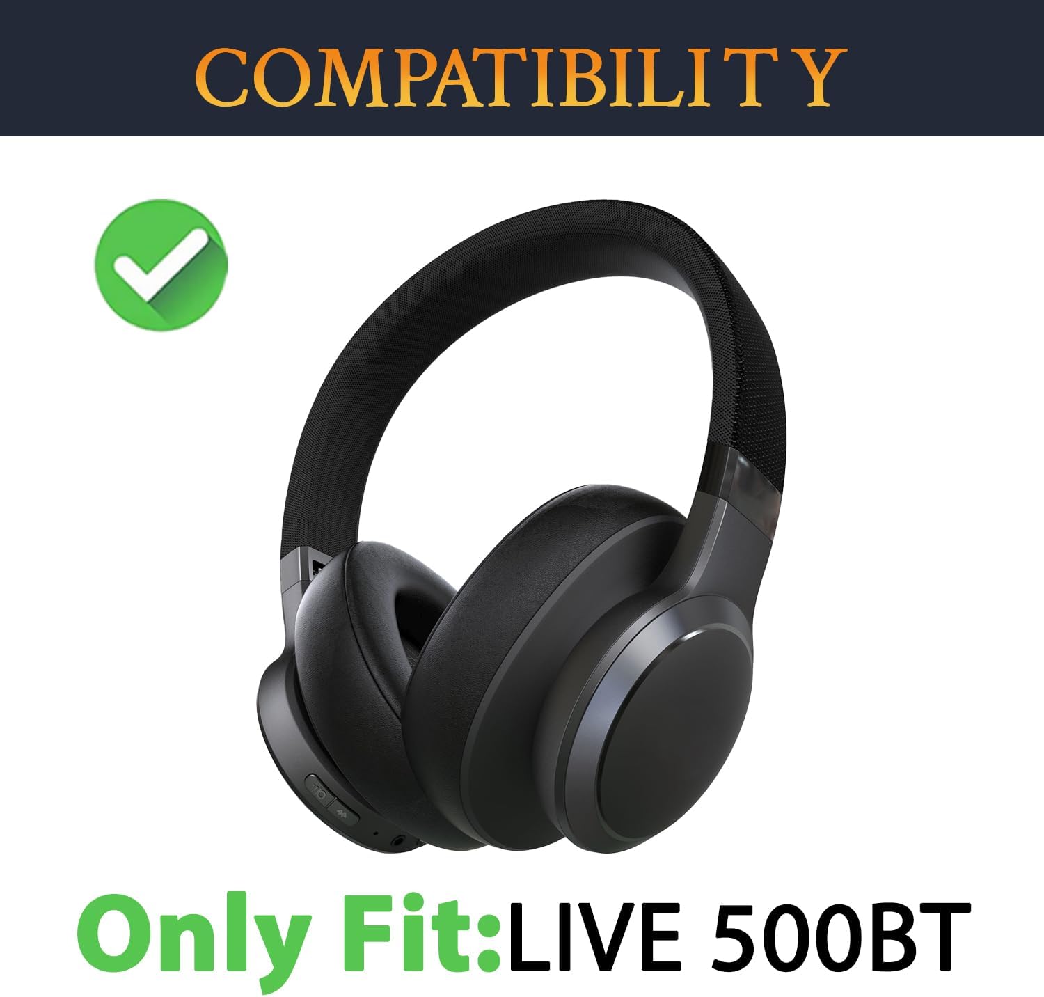 SOULWIT Earpads for JBL Live 500BT - Protein Leather