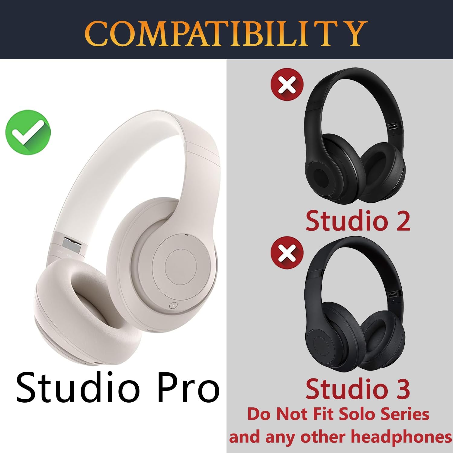 SOULWIT Earpads for Beats Studio Pro - Protein Leather