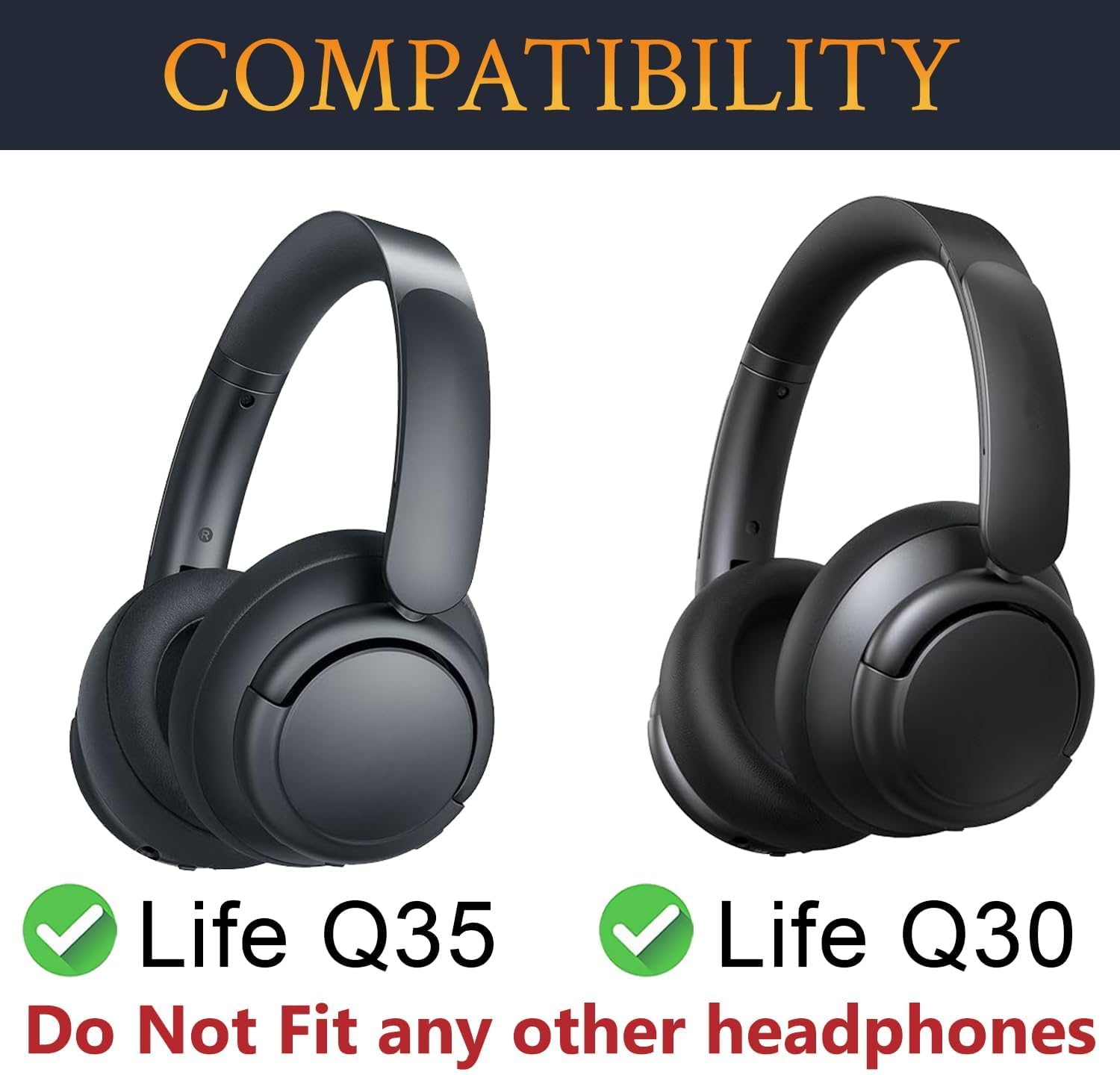 SOULWIT Earpads for Anker Soundcore Life Q30/Q35 - Cooling Gel