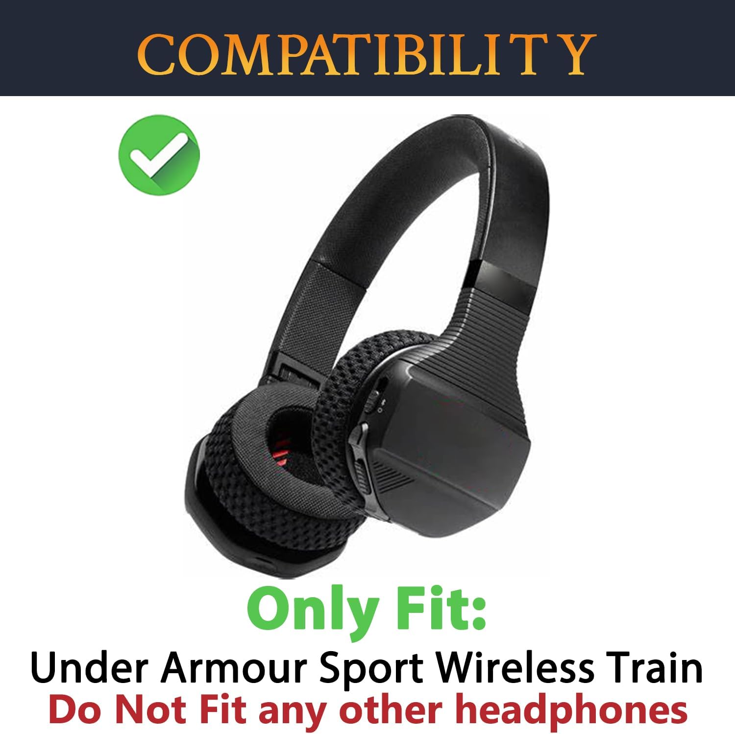 SOULWIT Earpads for JBL Under Armour Sport Wireless Train - Protein Leather