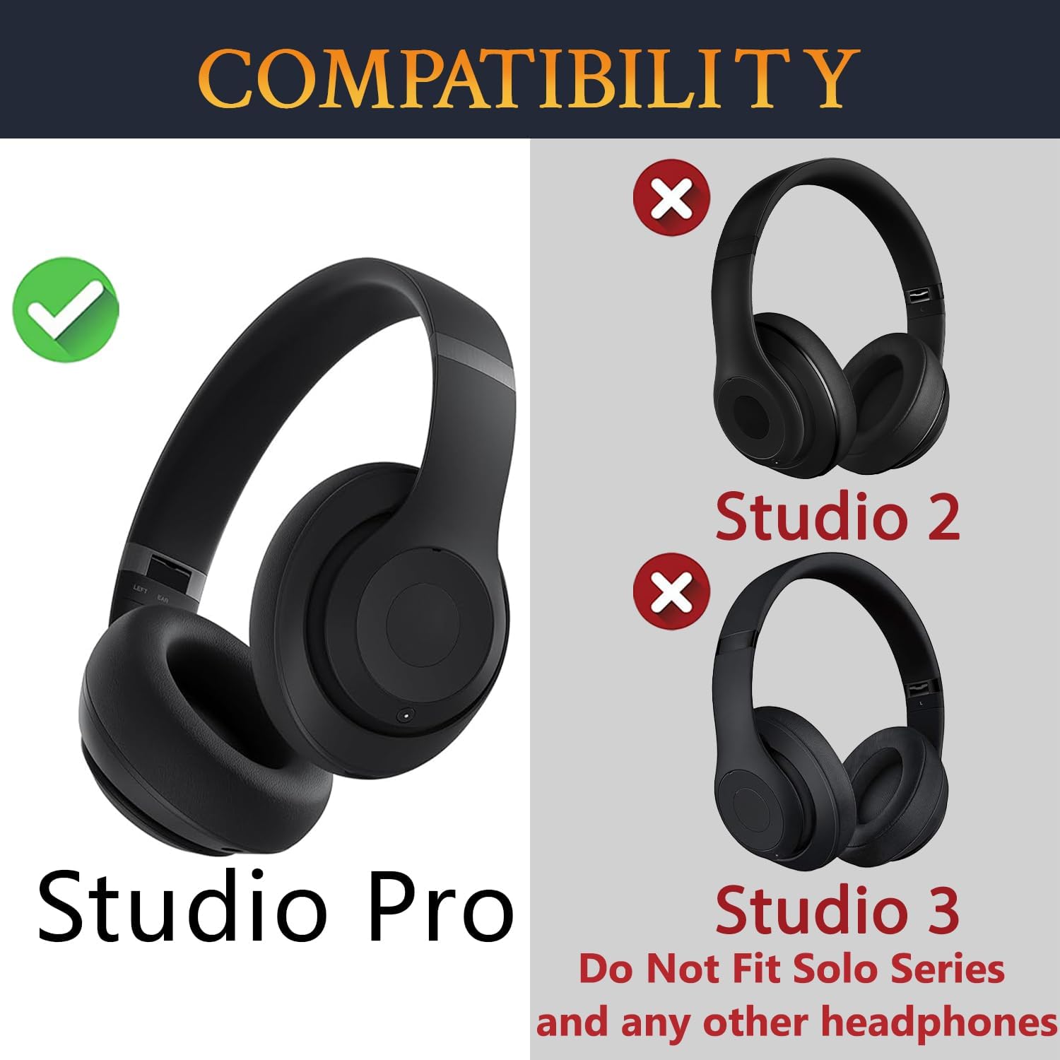 SOULWIT Earpads for Beats Studio Pro - Protein Leather
