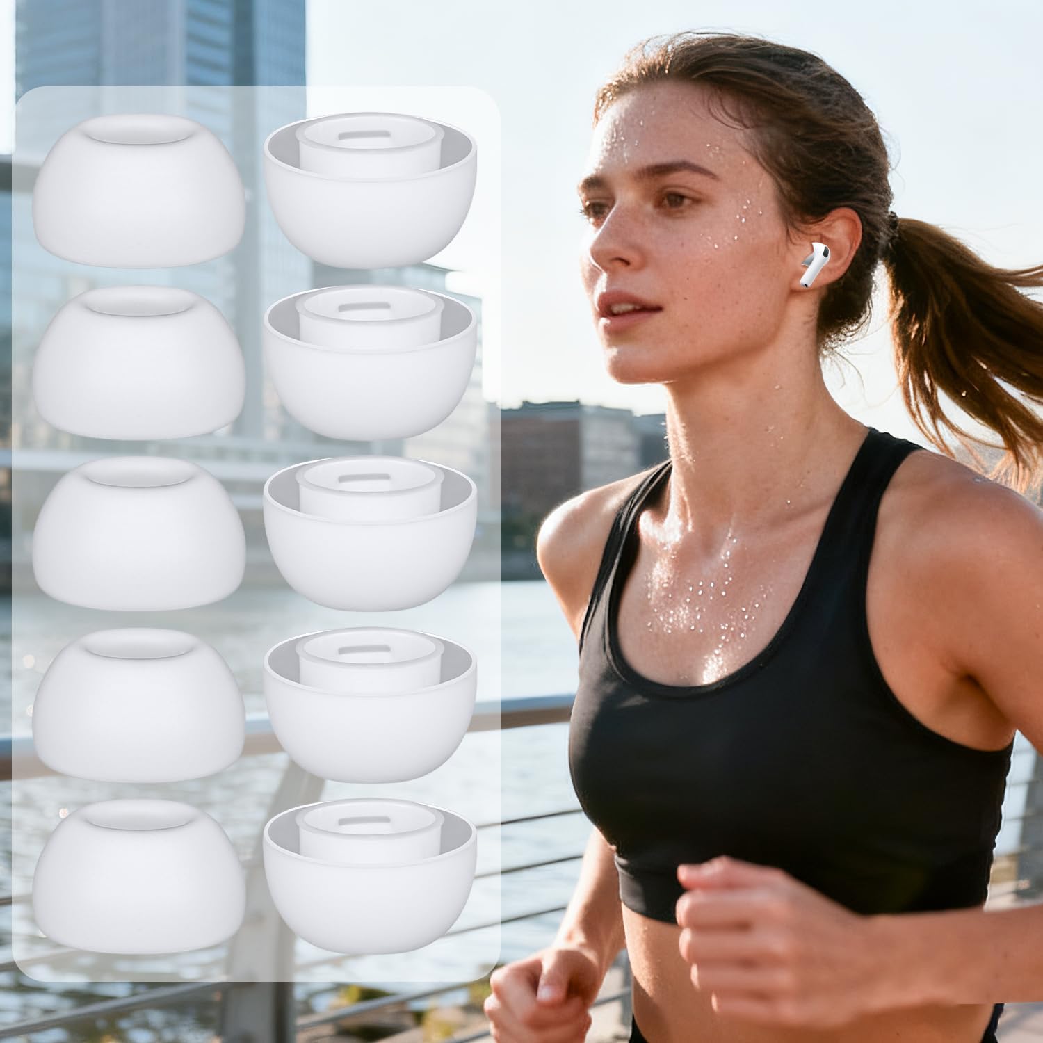 SOULWIT Silicone Ear Tips for AirPods Pro 3 - 5 pairs