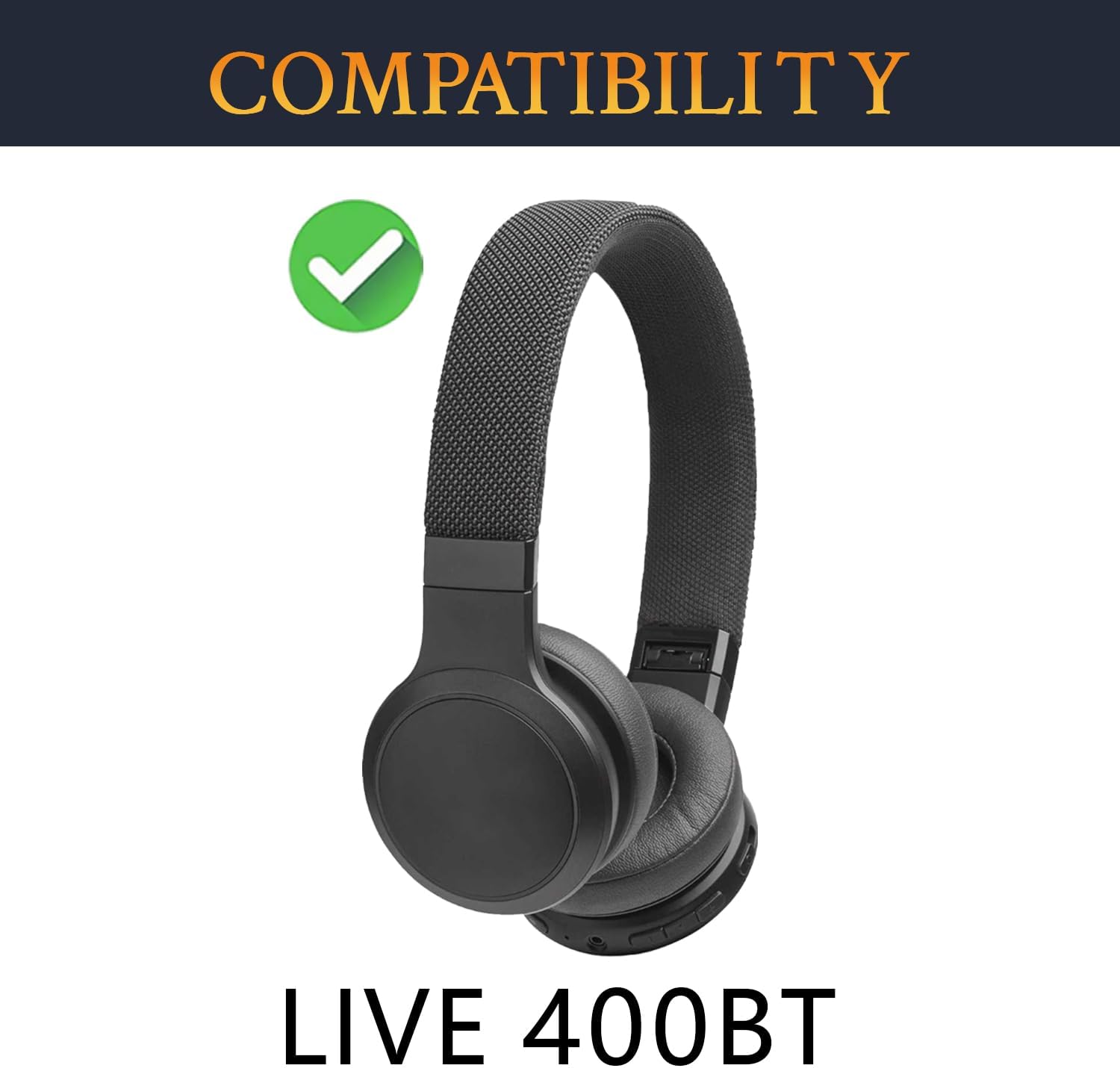 SOULWIT Earpads for JBL Live 400BT - Protein Leather