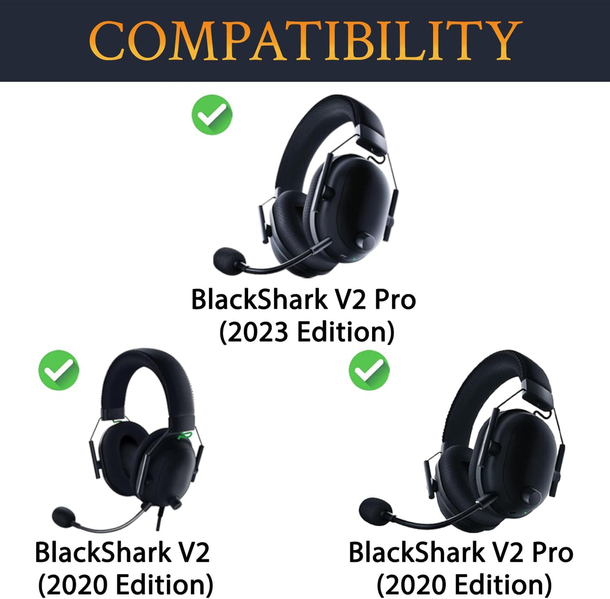 SOULWIT Earpads for Razer BlackShark V2/V2 Pro