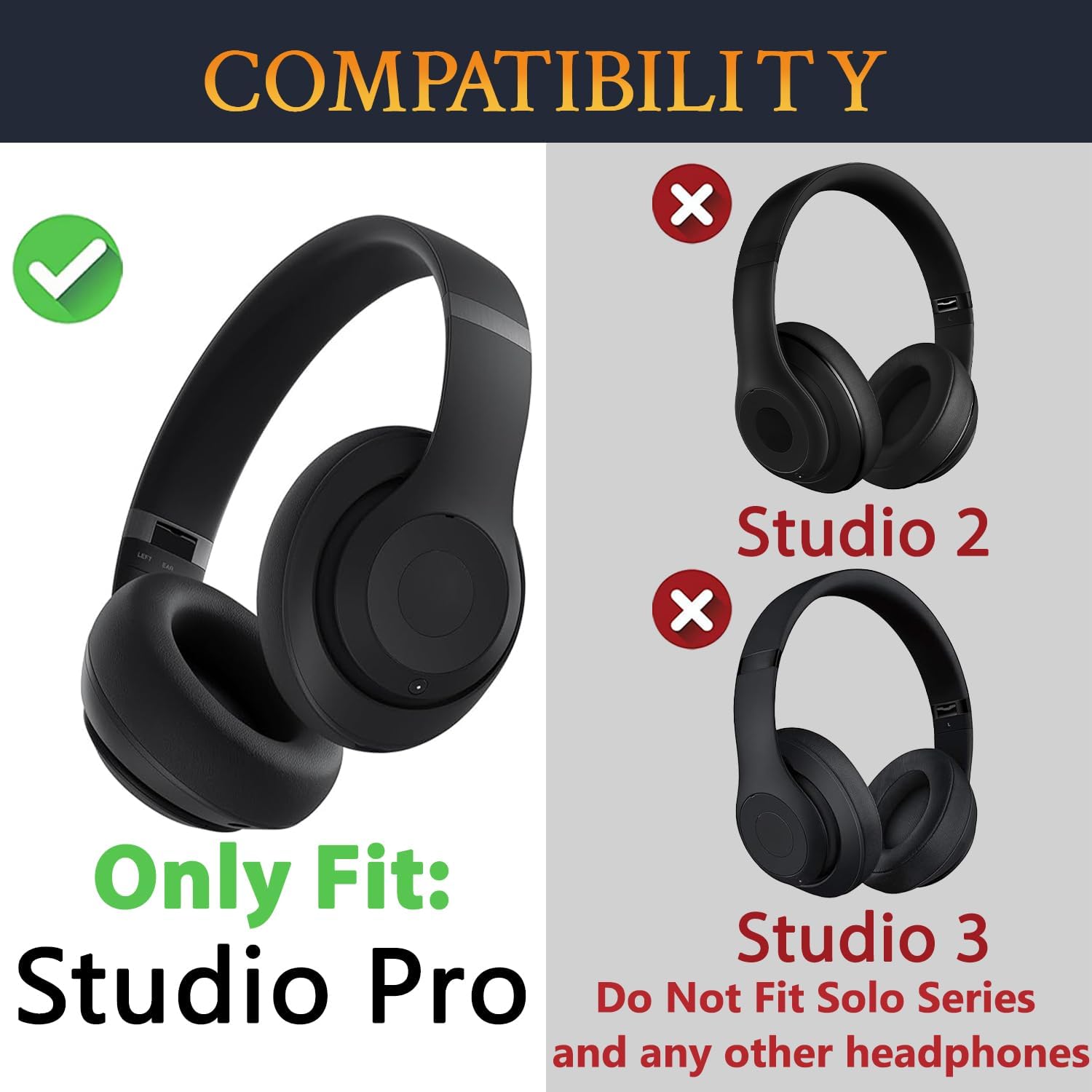 SOULWIT Earpads for Beats Studio Pro - Cooling Gel