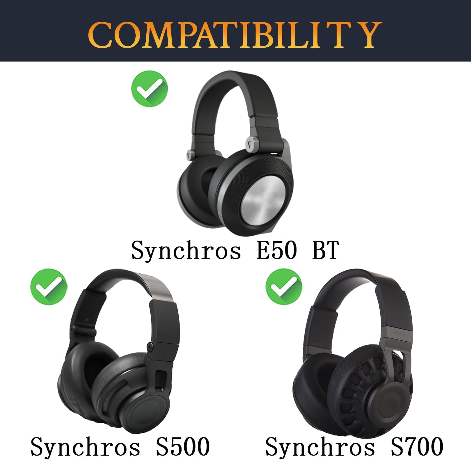 SOULWIT Earpads for JBL Synchros E50BT / S500 / S700 - Mesh Fabric