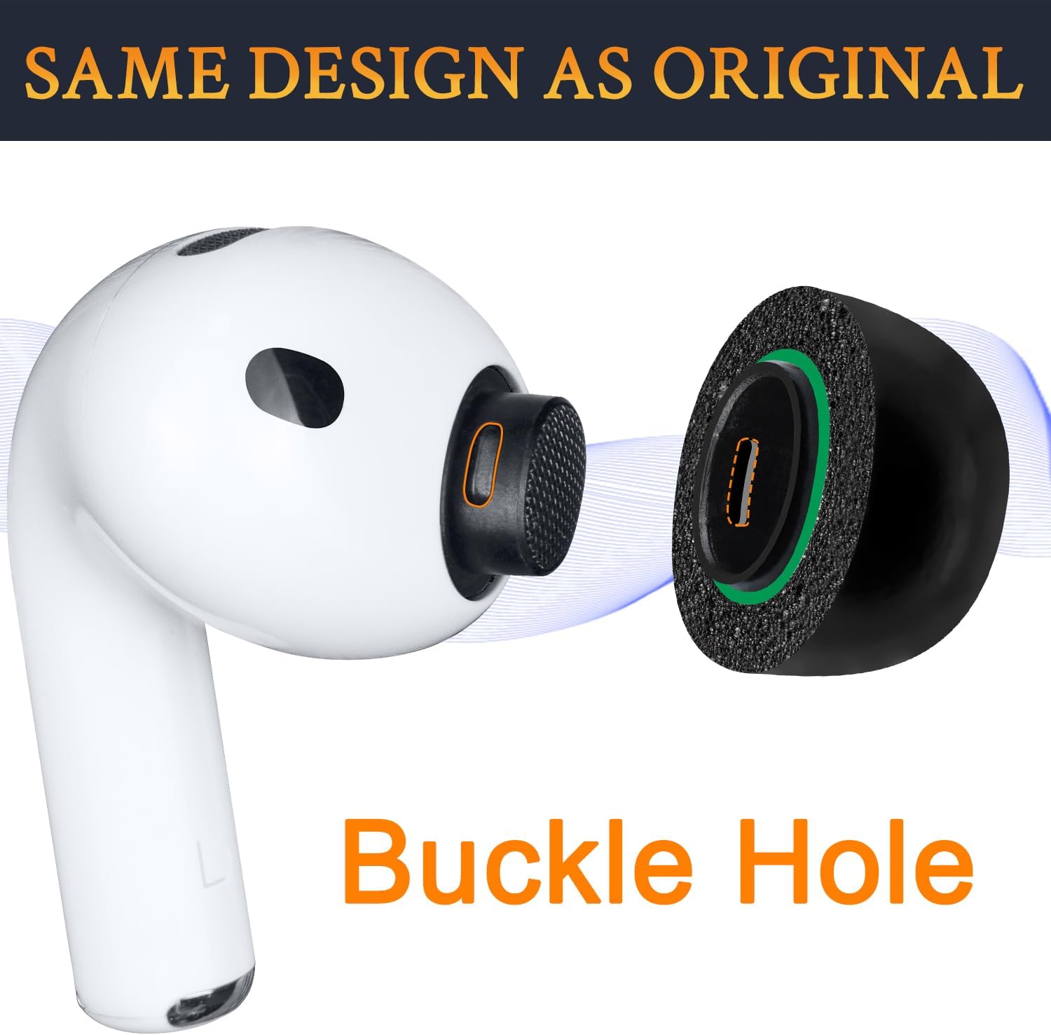 SOULWIT Memory Foam Ear Tips for AirPods Pro 3 - 5 pairs