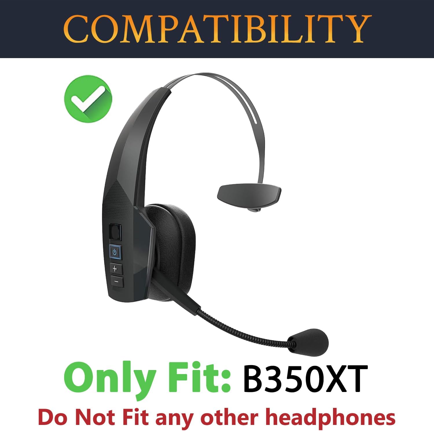 SOULWIT Earpads for BlueParrott B350-XT - Protein Leather