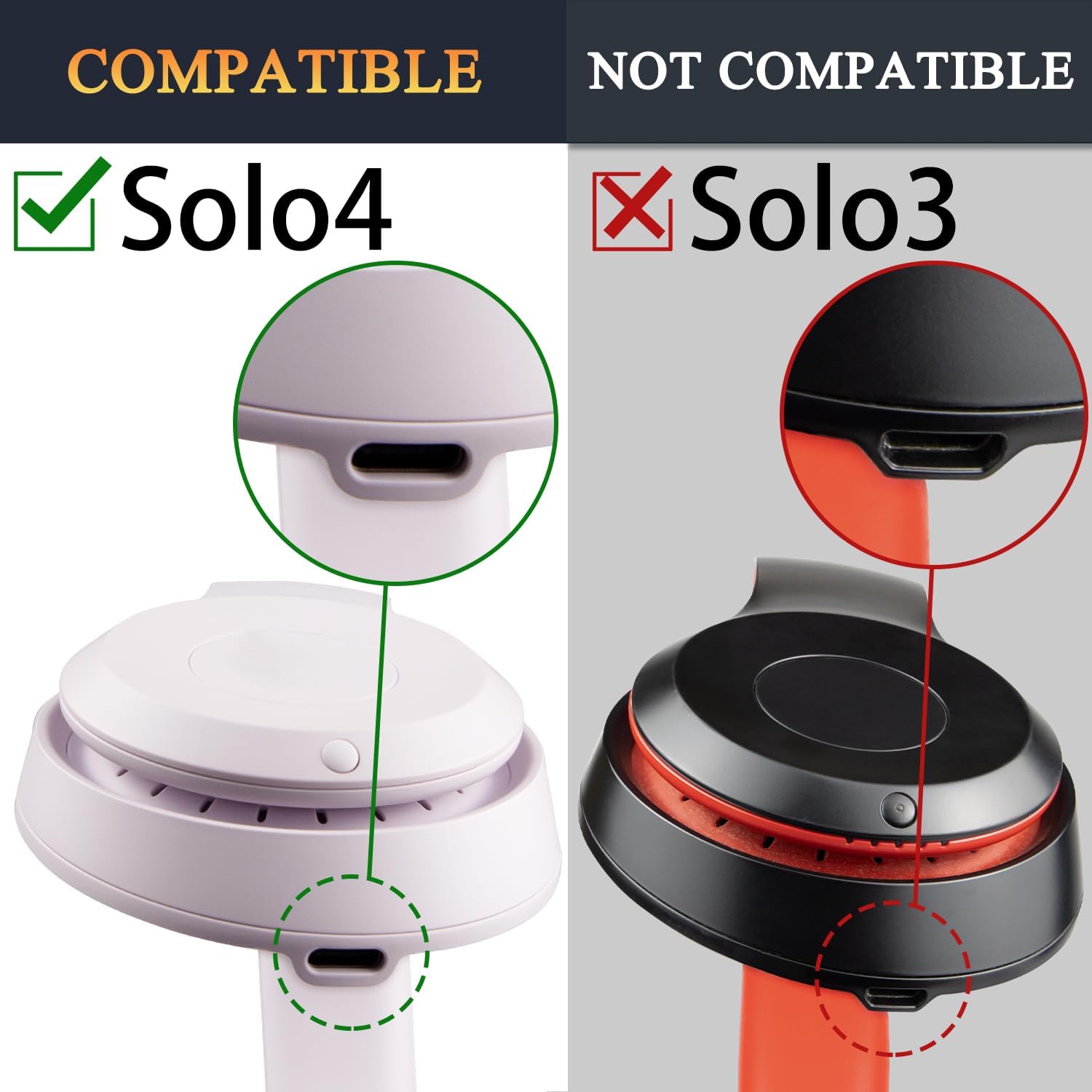 SOULWIT Earpads for Beats Solo 4 - Protein Leather
