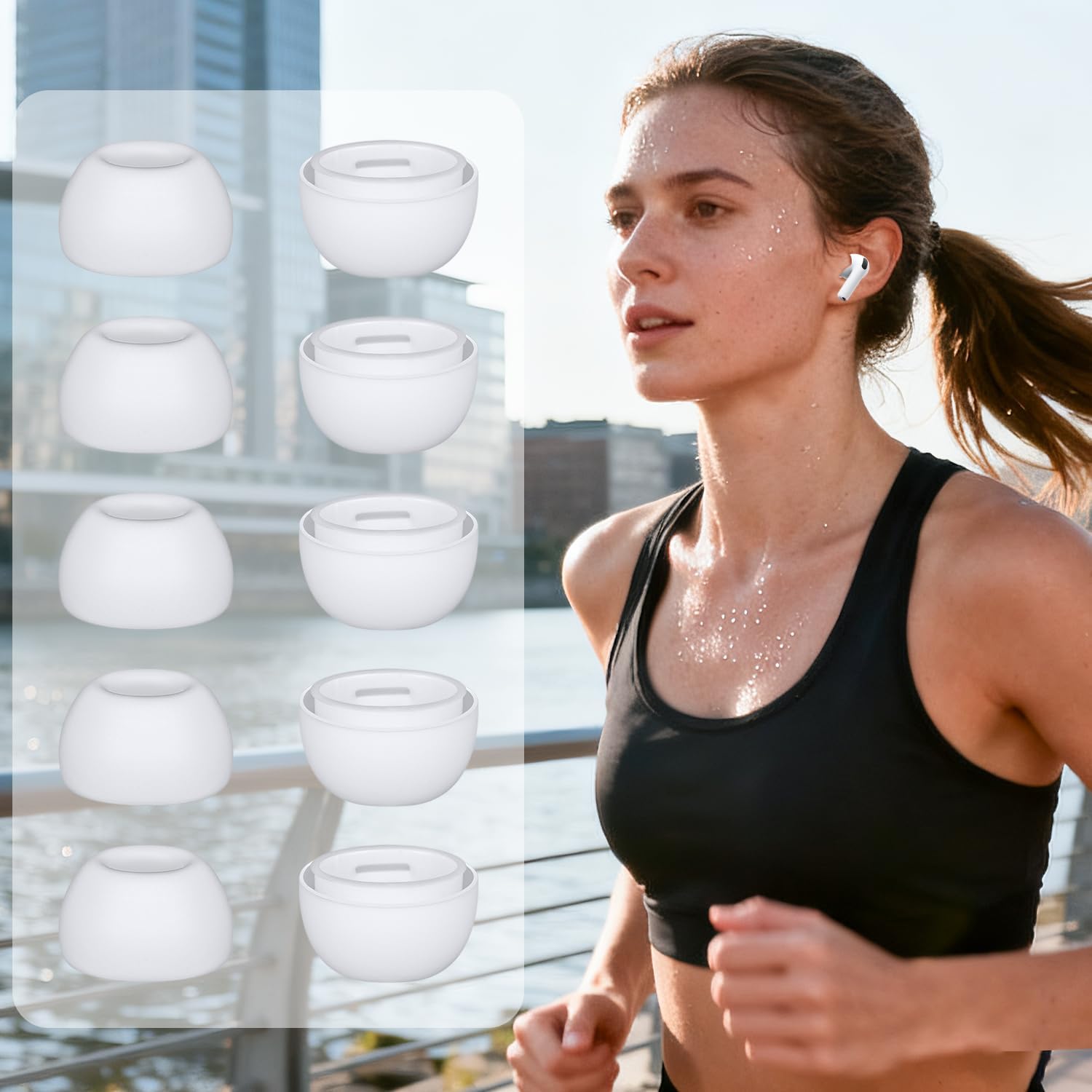 SOULWIT Silicone Ear Tips for AirPods Pro 3 - 5 pairs