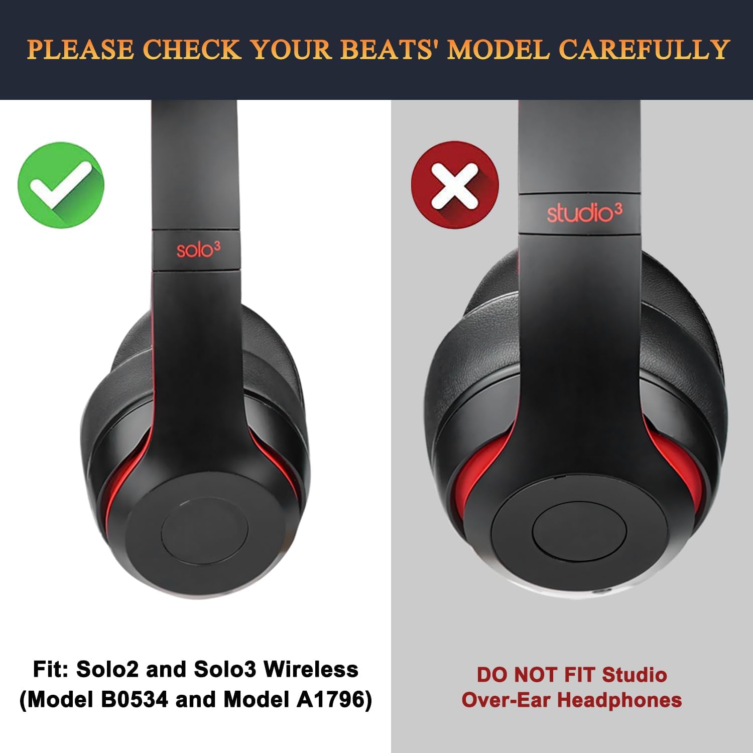 SoloWIT Earpads for Beats Solo 2 & Solo 3 - Cooling Gel