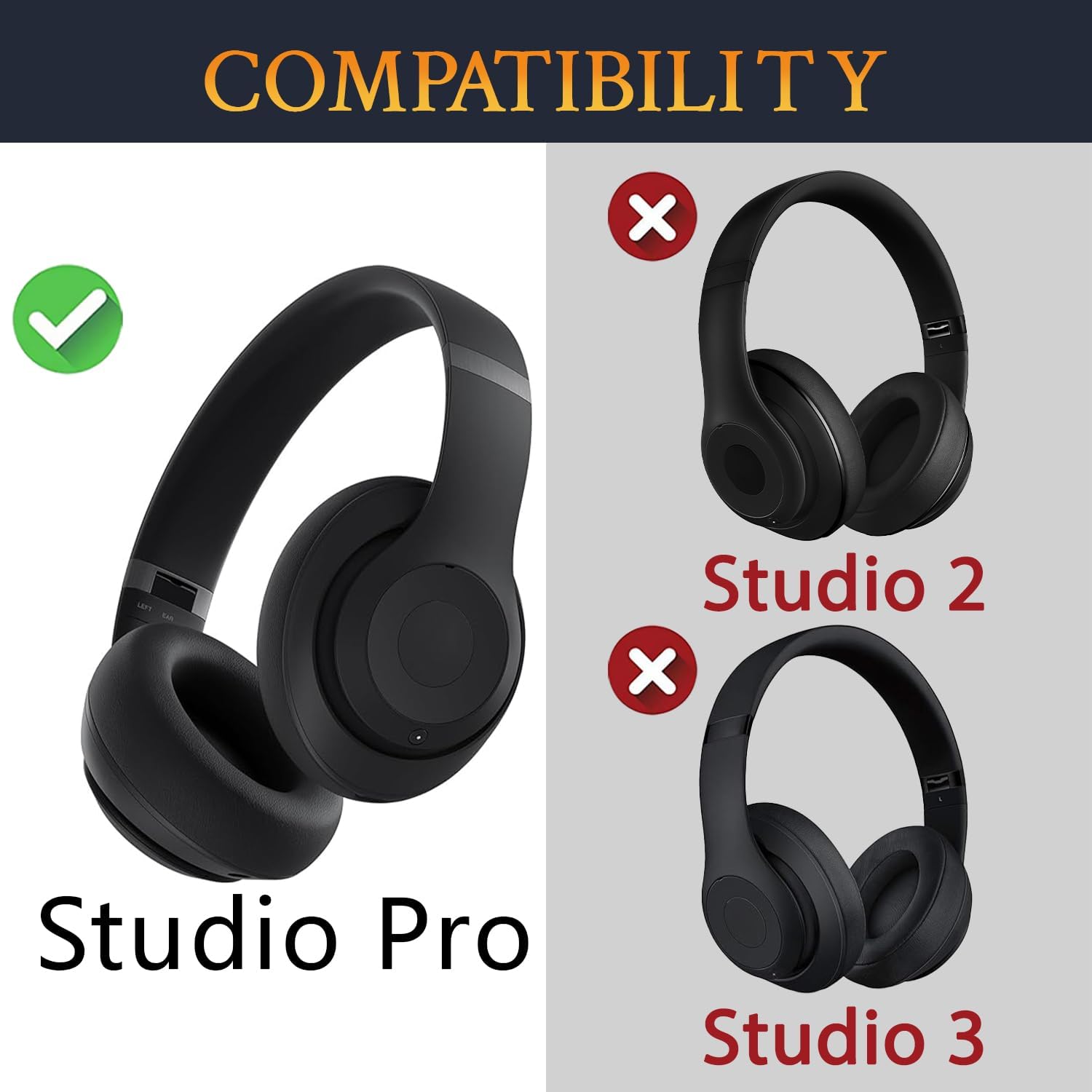 SOULWIT Earpads for Beats Studio Pro - Full Cooling Gel