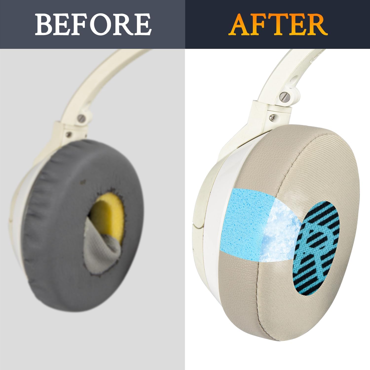 SOULWIT Earpads for Bose On-Ear II (OE2/OE2i) / SoundTrue On-Ear / SoundLink On-Ear - Cooling Gel
