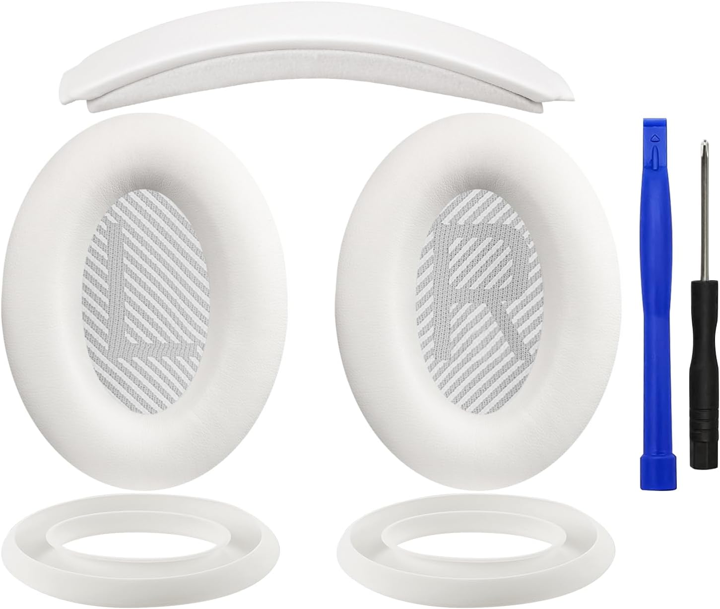 SOULWIT Earpads + Headband + Silicone Earpads Cover for Bose QuietComfort 35 Series