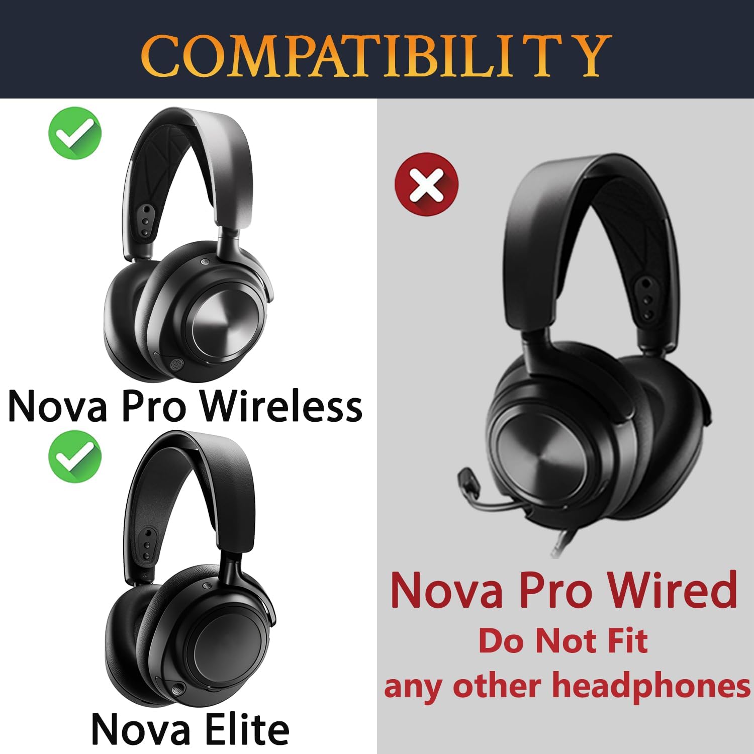 SOULWIT Earpads for SteelSeries Arctis Nova Pro Wireless, Arctis Nova Elite - Mesh Fabric