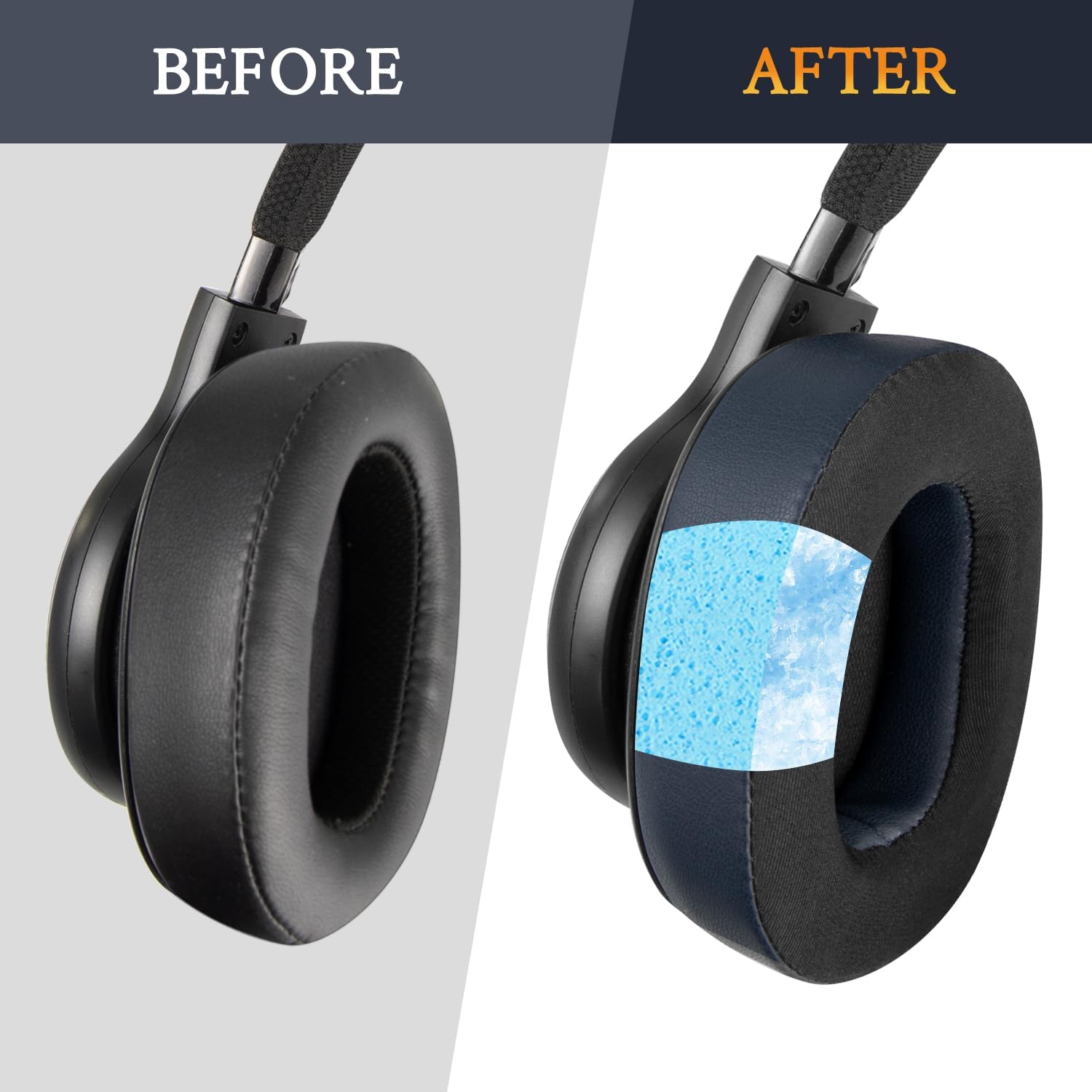 SOULWIT Earpads for JBL E55BT - Cooling Gel