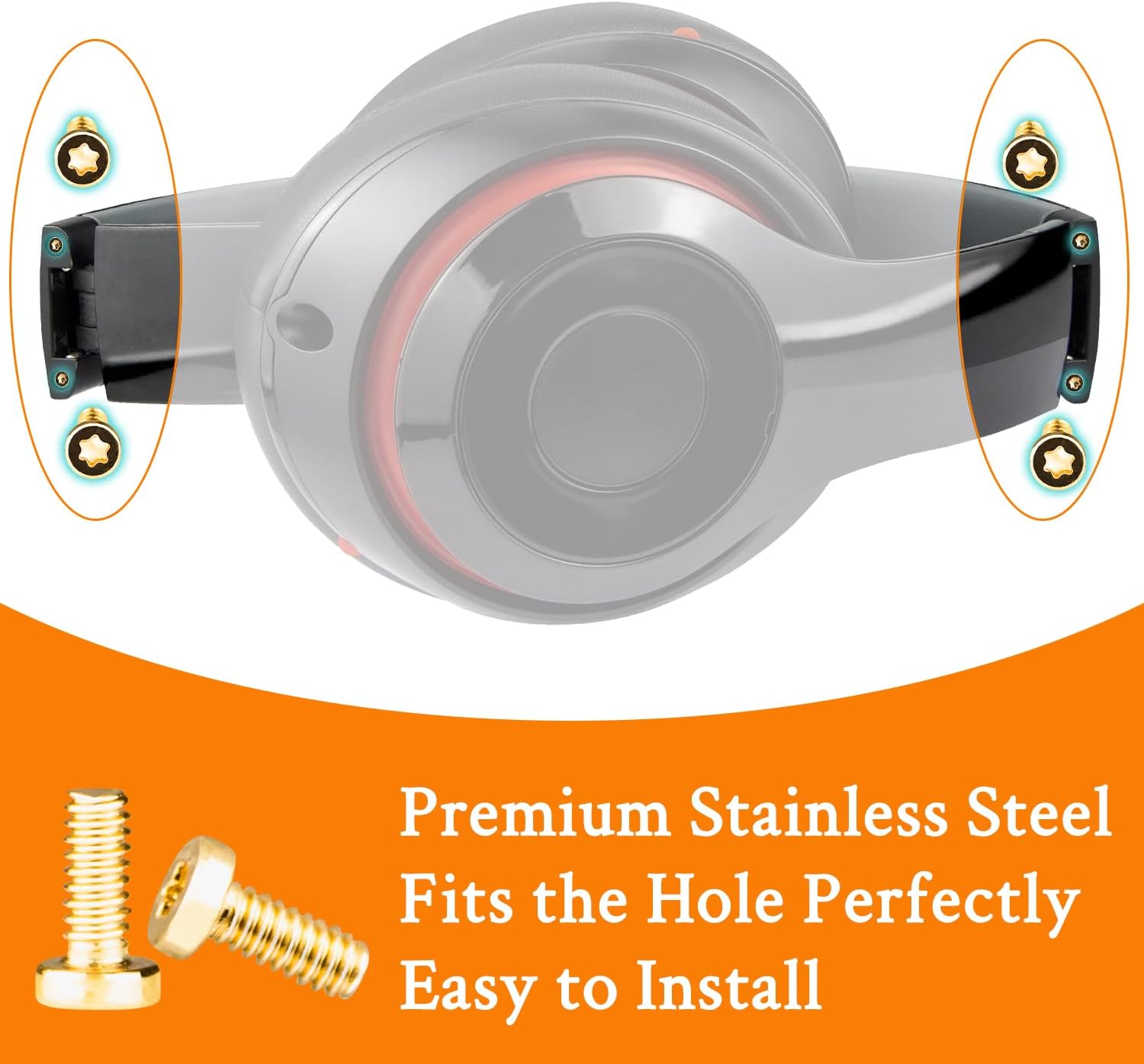 SOULWIT Headband Screws for Beats Studio 1.0, Studio 2, Studio 3, Studio Pro - 20Pcs