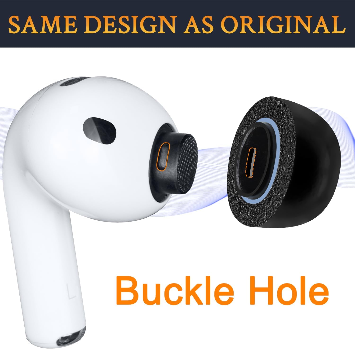 SOULWIT Memory Foam Ear Tips for AirPods Pro 3 - 5 pairs