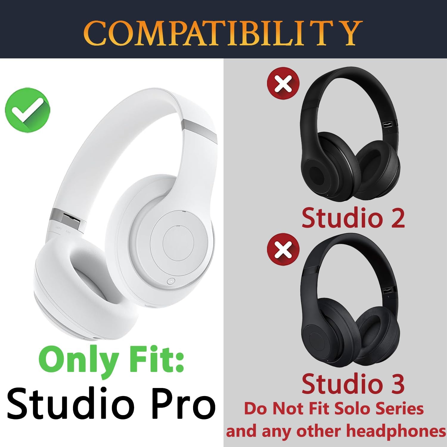 SOULWIT Earpads for Beats Studio Pro - Protein Leather