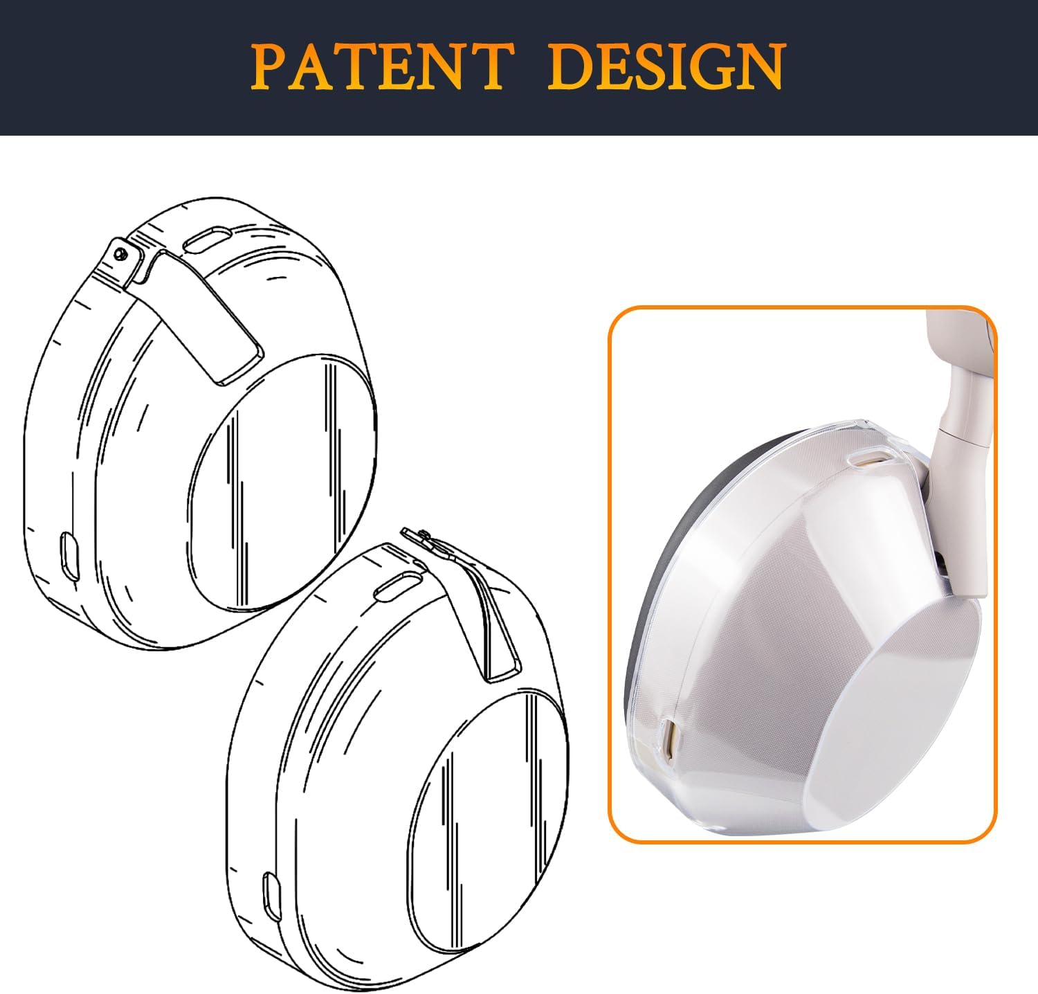 SOULWIT Protective Kit for Sony WH-1000XM5, Silicone Headband Cover + TPU Case Cover Protectors