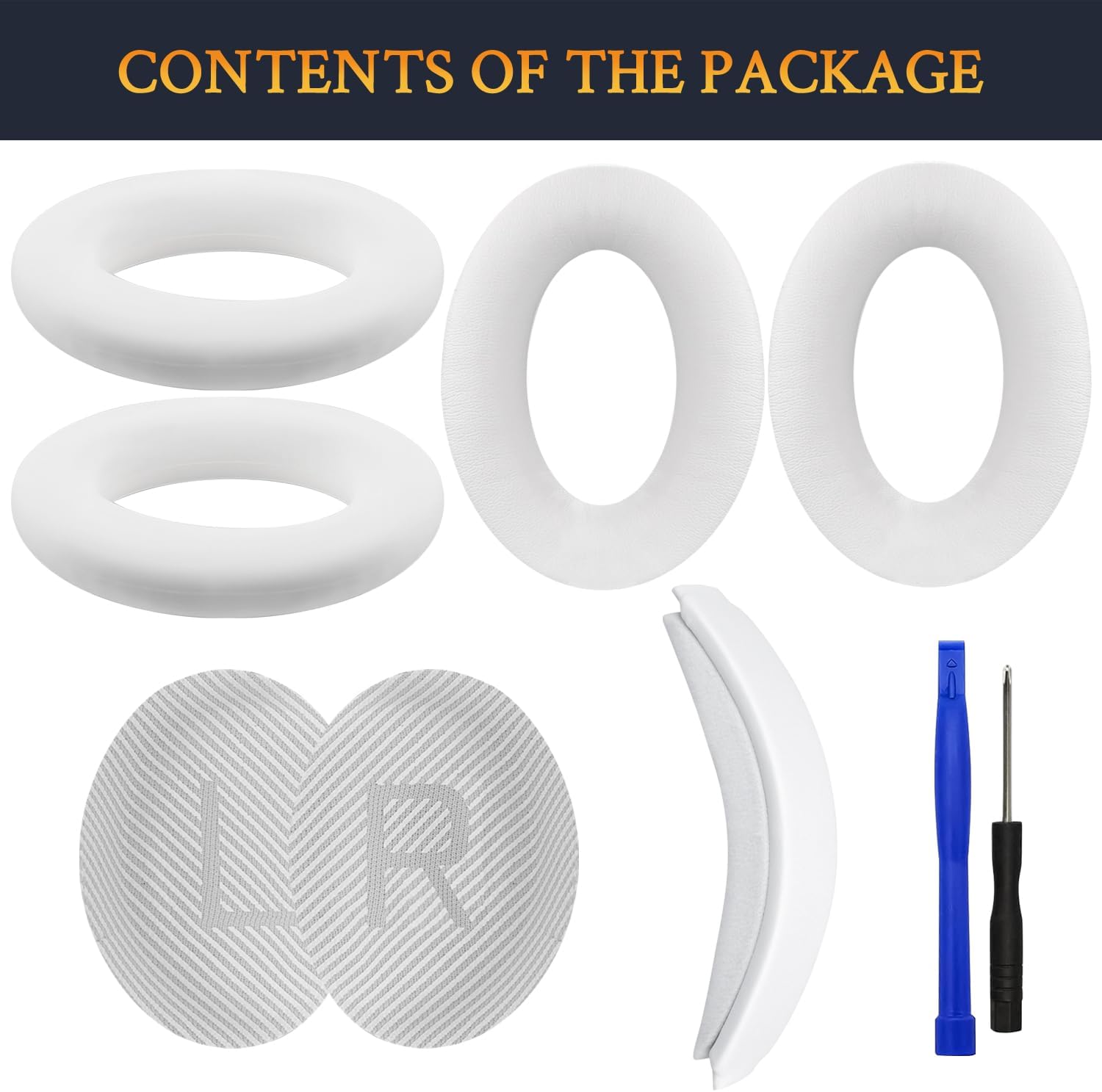 SOULWIT Earpads + Headband + Silicone Earpads Cover for Bose QuietComfort 35 Series